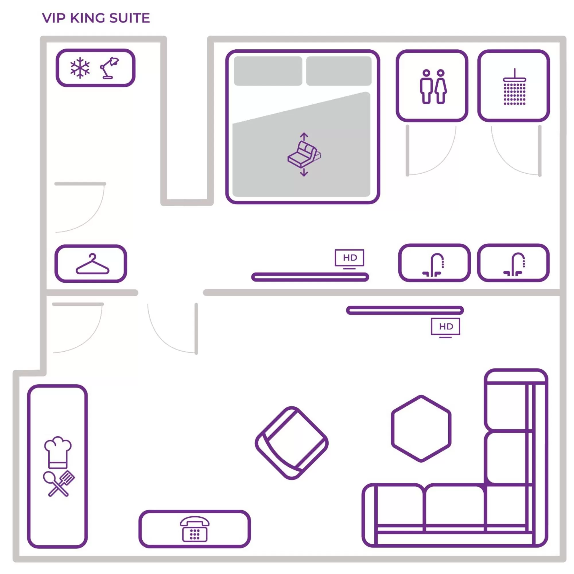 Floor plan in YOTEL Edinburgh