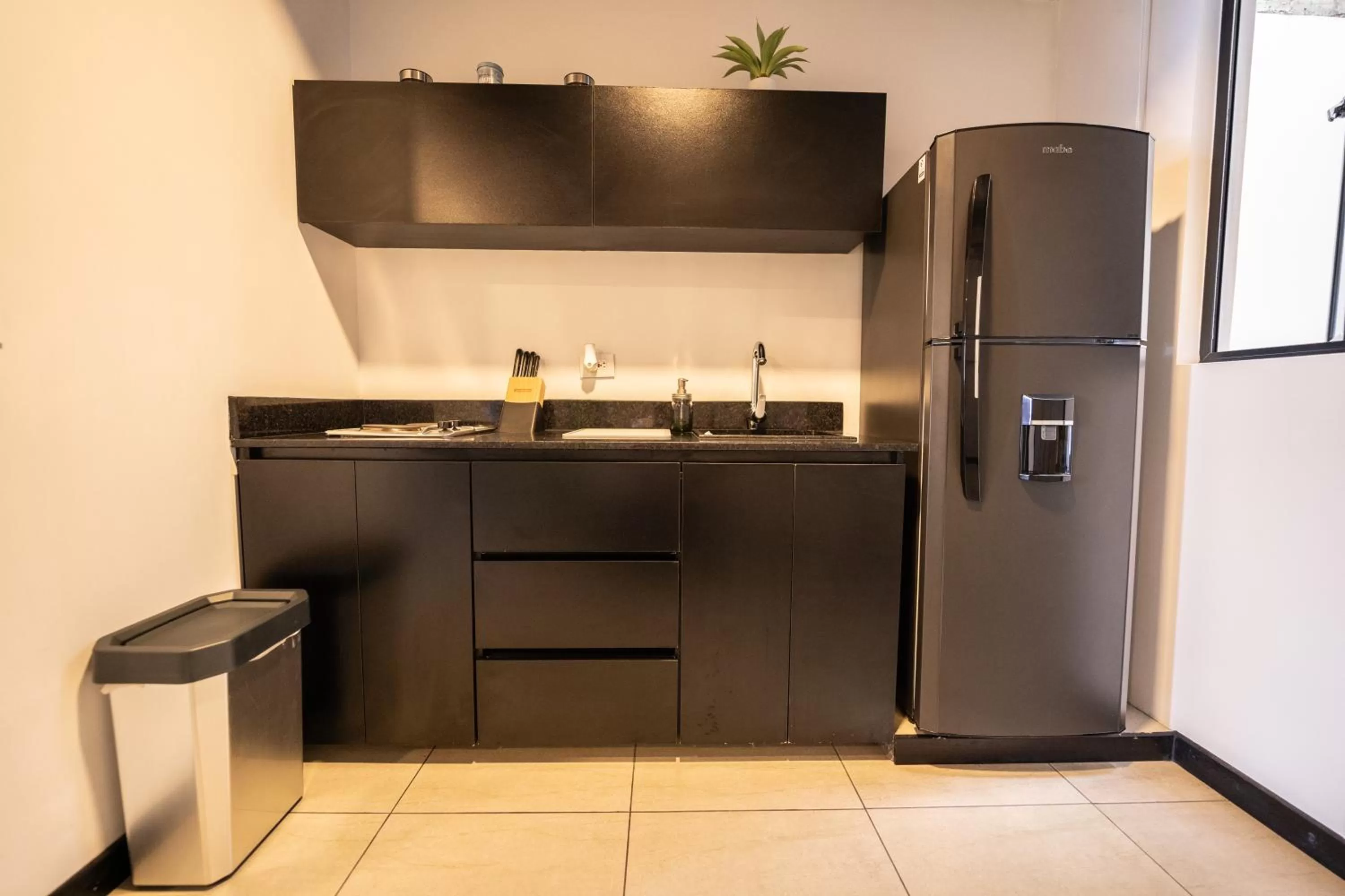 Kitchen or kitchenette in The Coffee Club Apartahotel