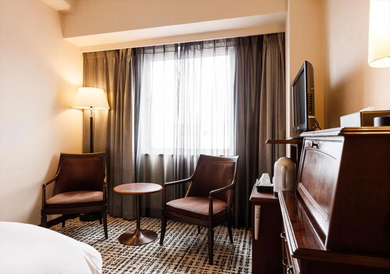 Decorative detail, Bed in Kanazawa New Grand Hotel Prestige