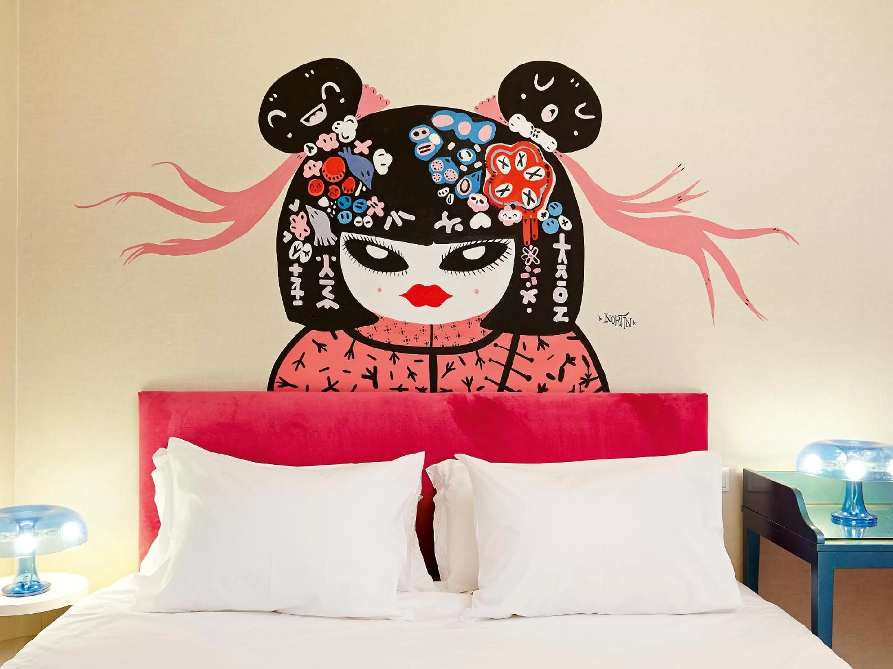 Bed in Grecotel Pallas Athena