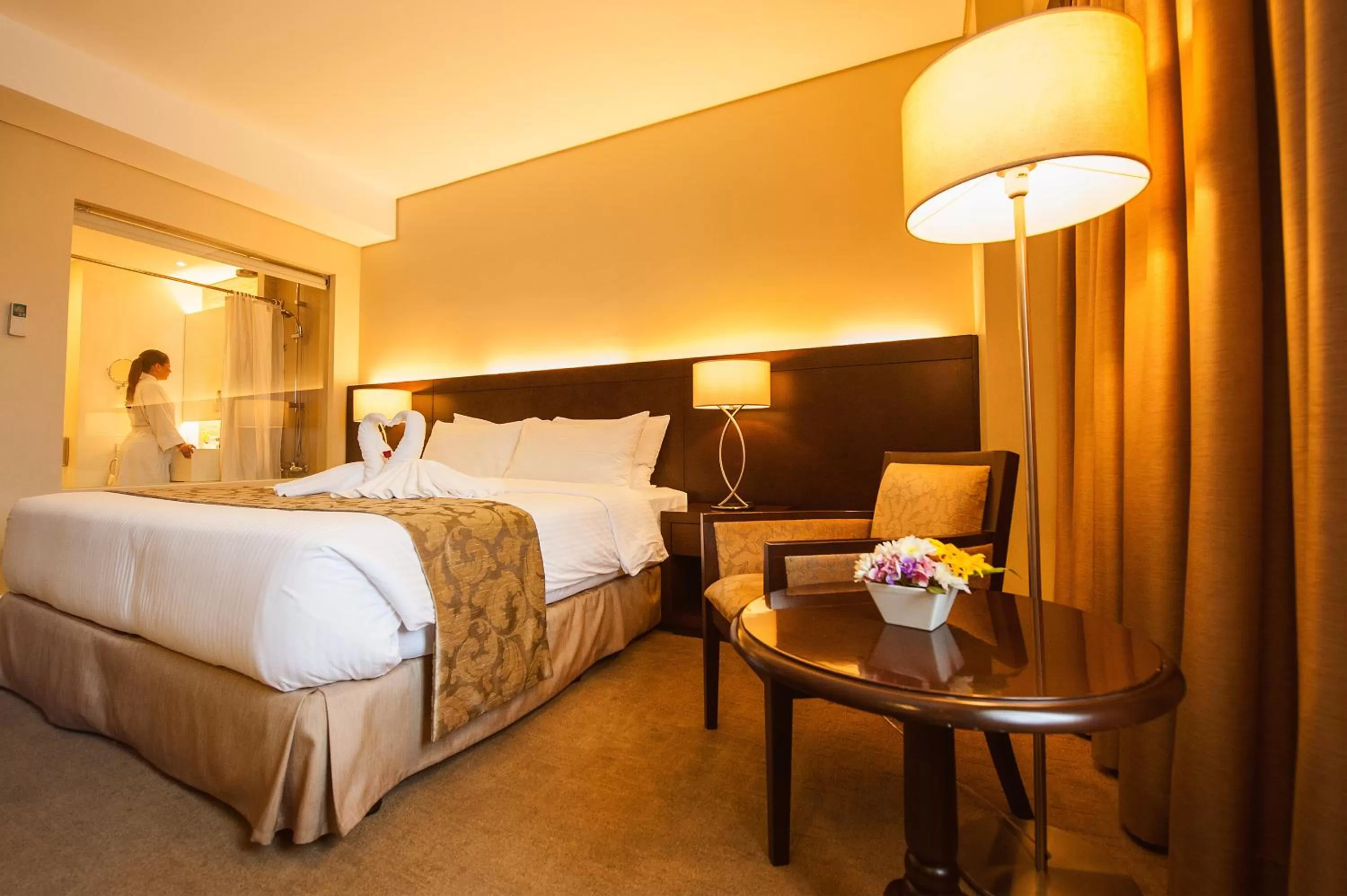 Photo of the whole room, Bed in Harolds Hotel Cebu