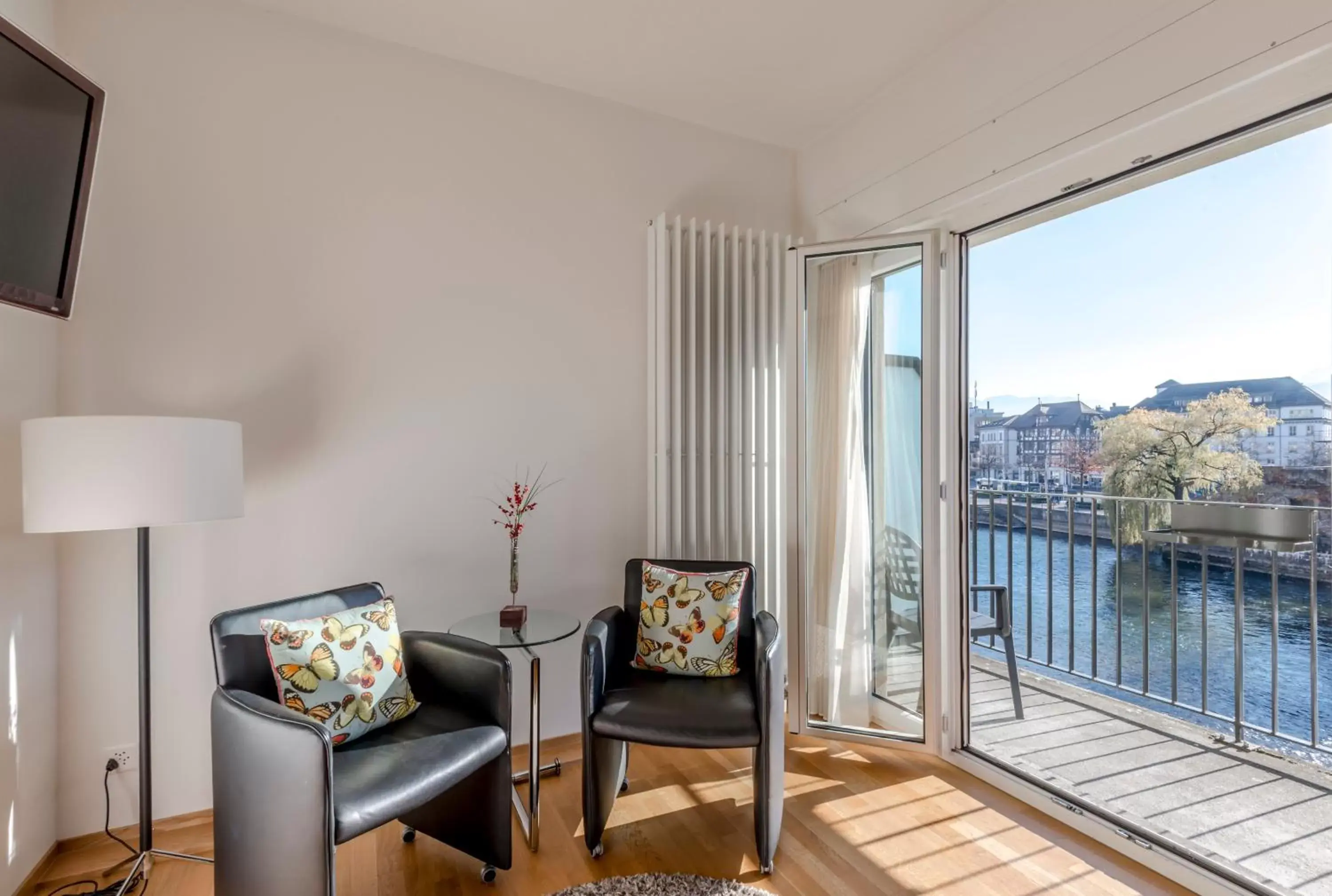 Double Room with Balcony and River and Mountain View in Boutique Hotel KARL Double Room with Balcony and River and Mountain View in Boutique Hotel KARL