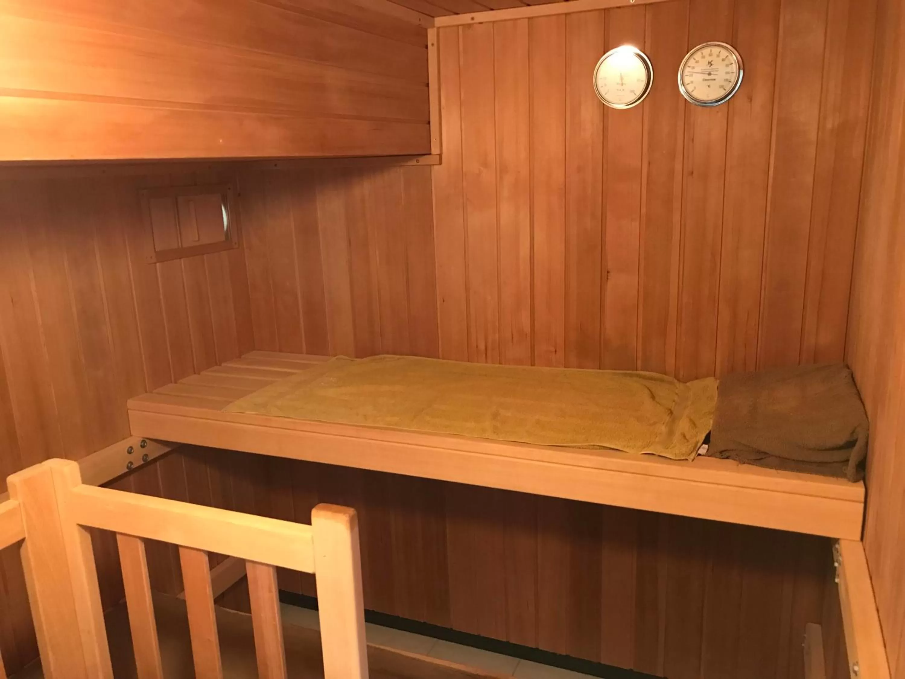 Sauna, Bed in La Lambertine & Spa