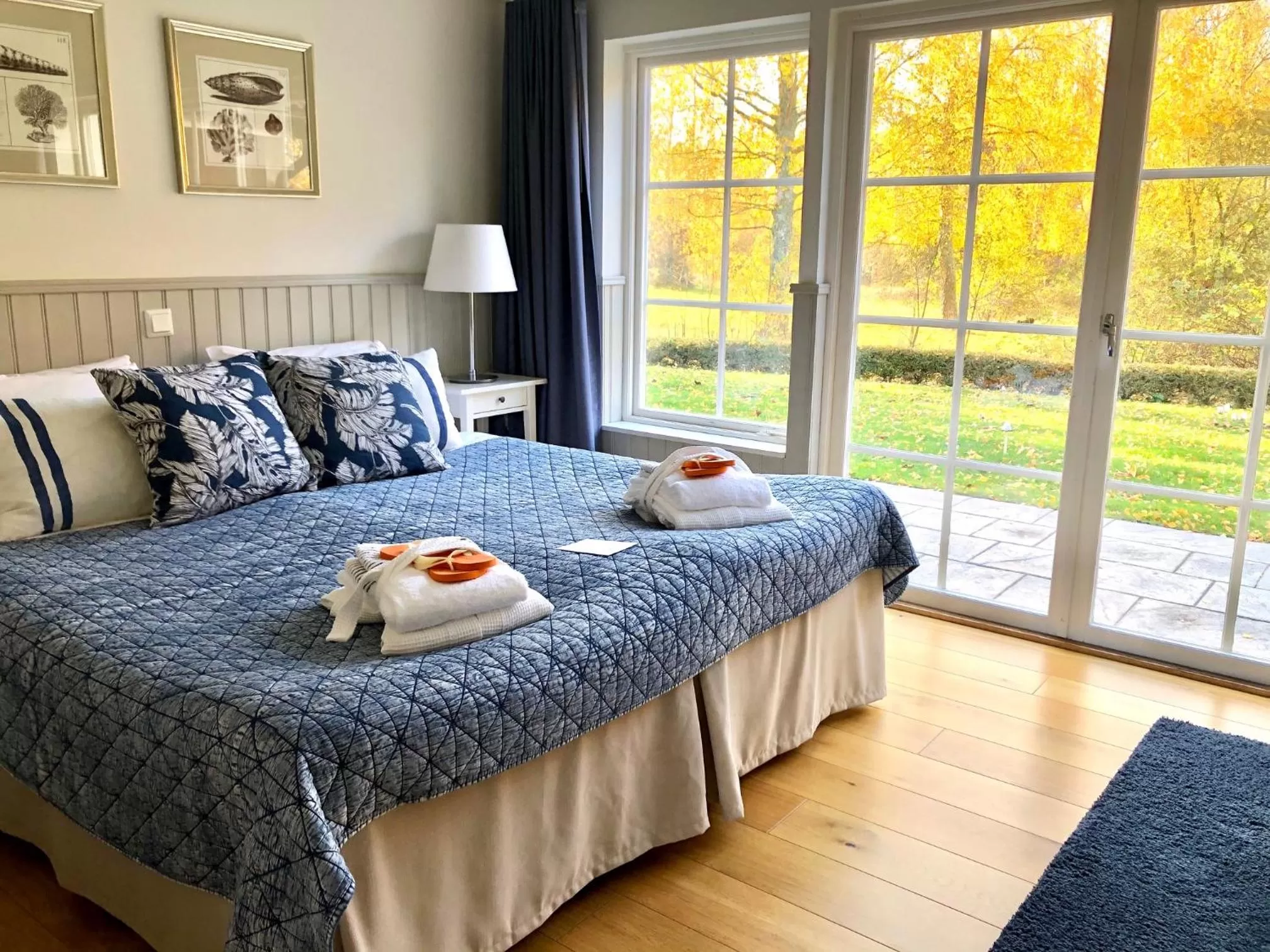 Bed in Gränsö Slott Hotel & Spa