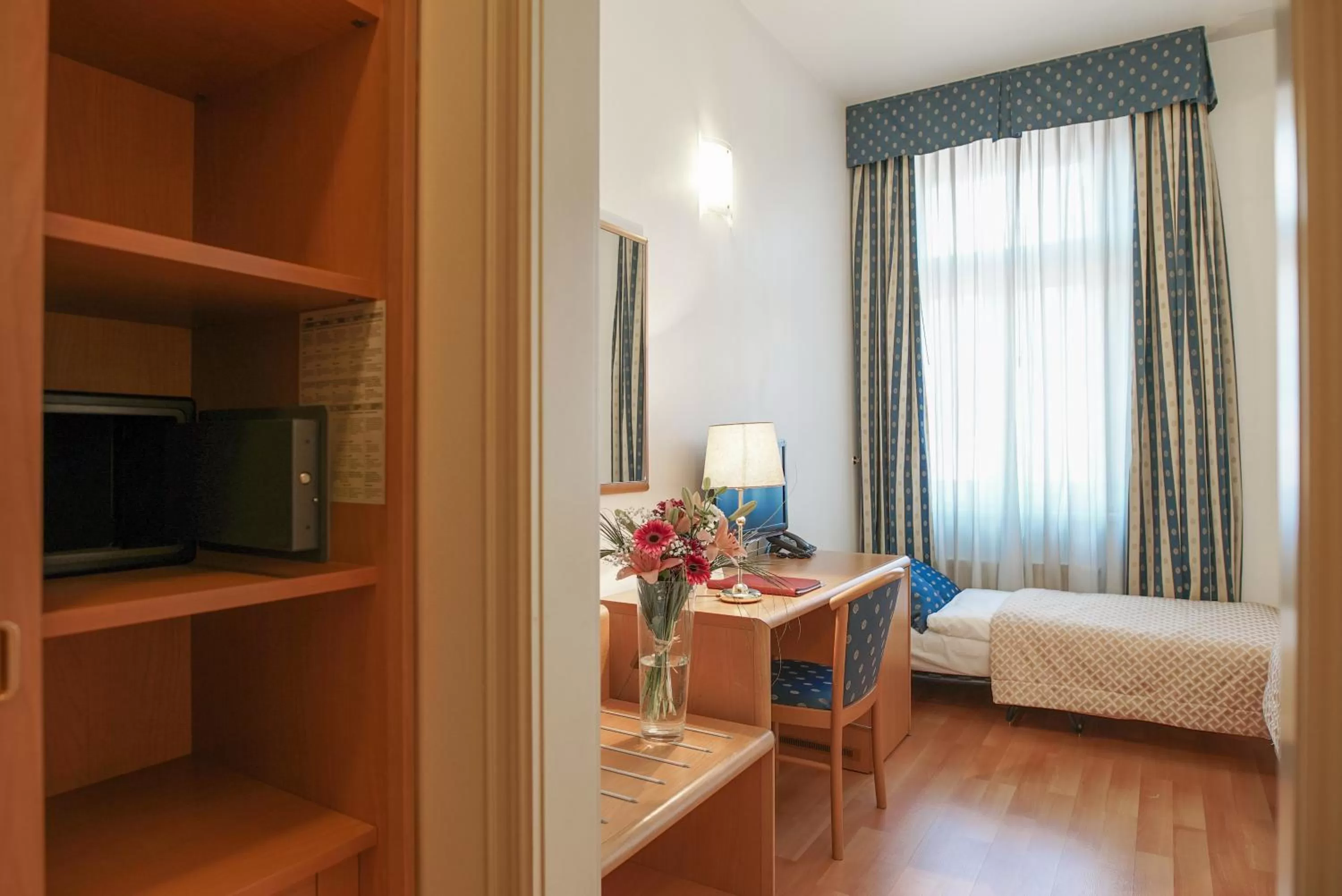 Decorative detail, Bed in Hotel Tivoli Prague