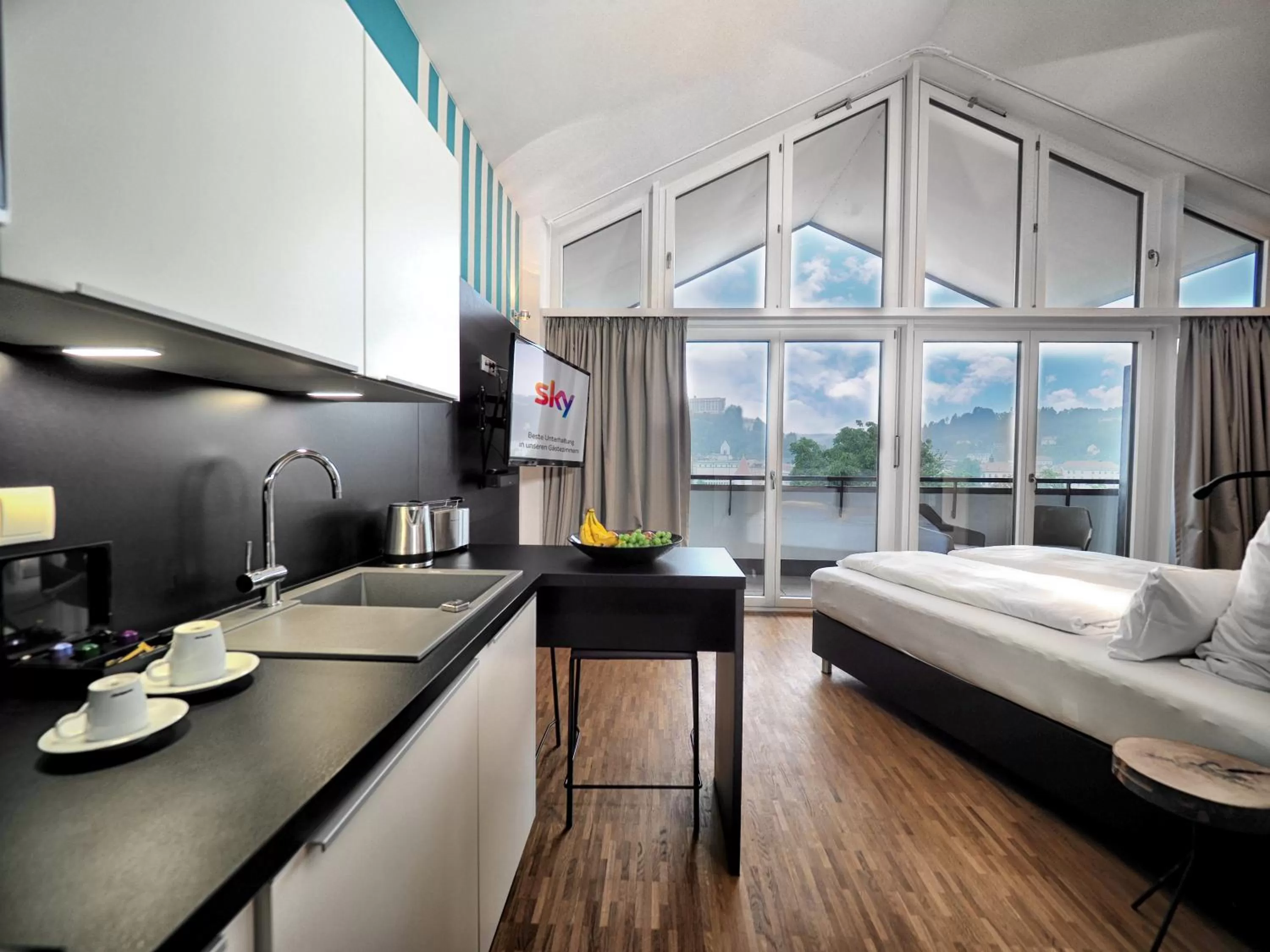 Bed in Apparthotel Rivers Passau