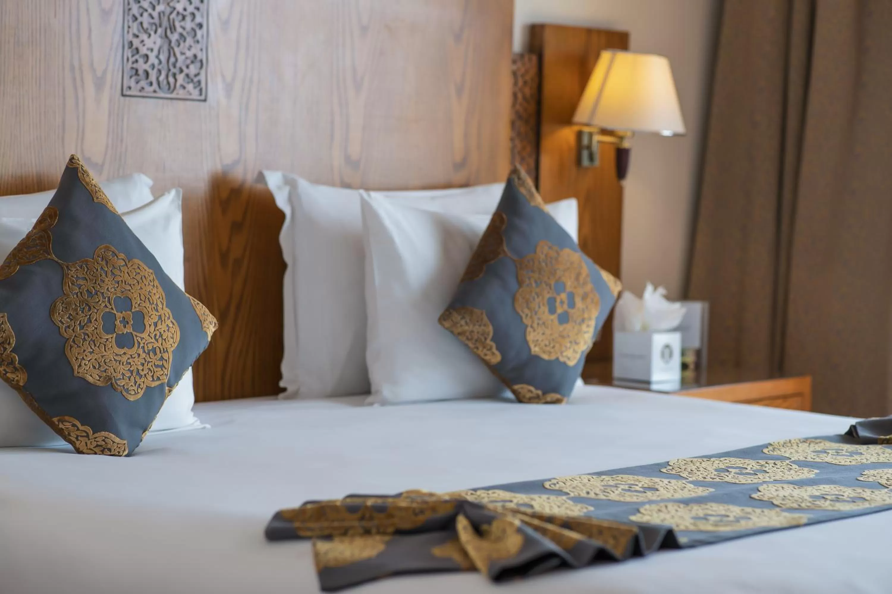 Bed in Grand Mogador Sea View & Spa