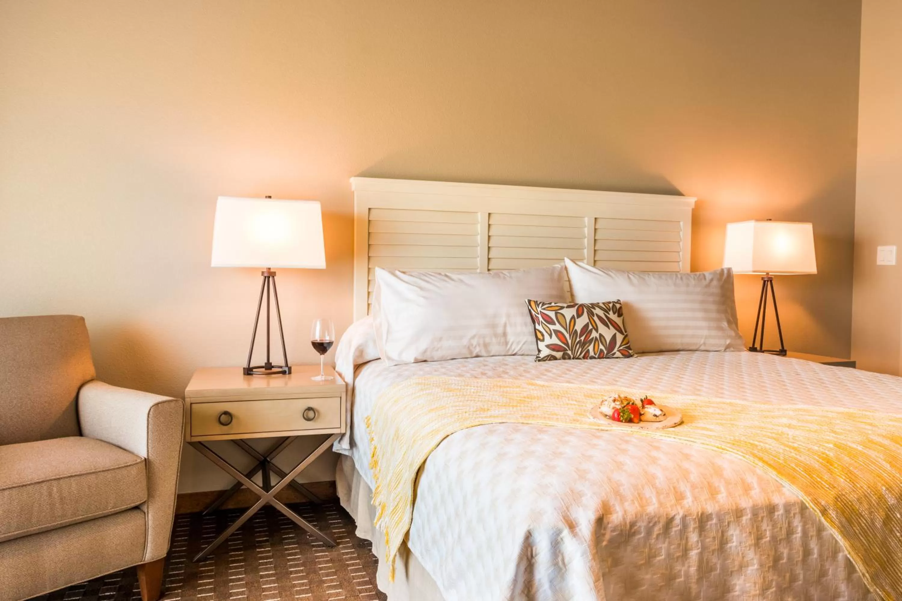 Bed in The Lodge at Columbia Point