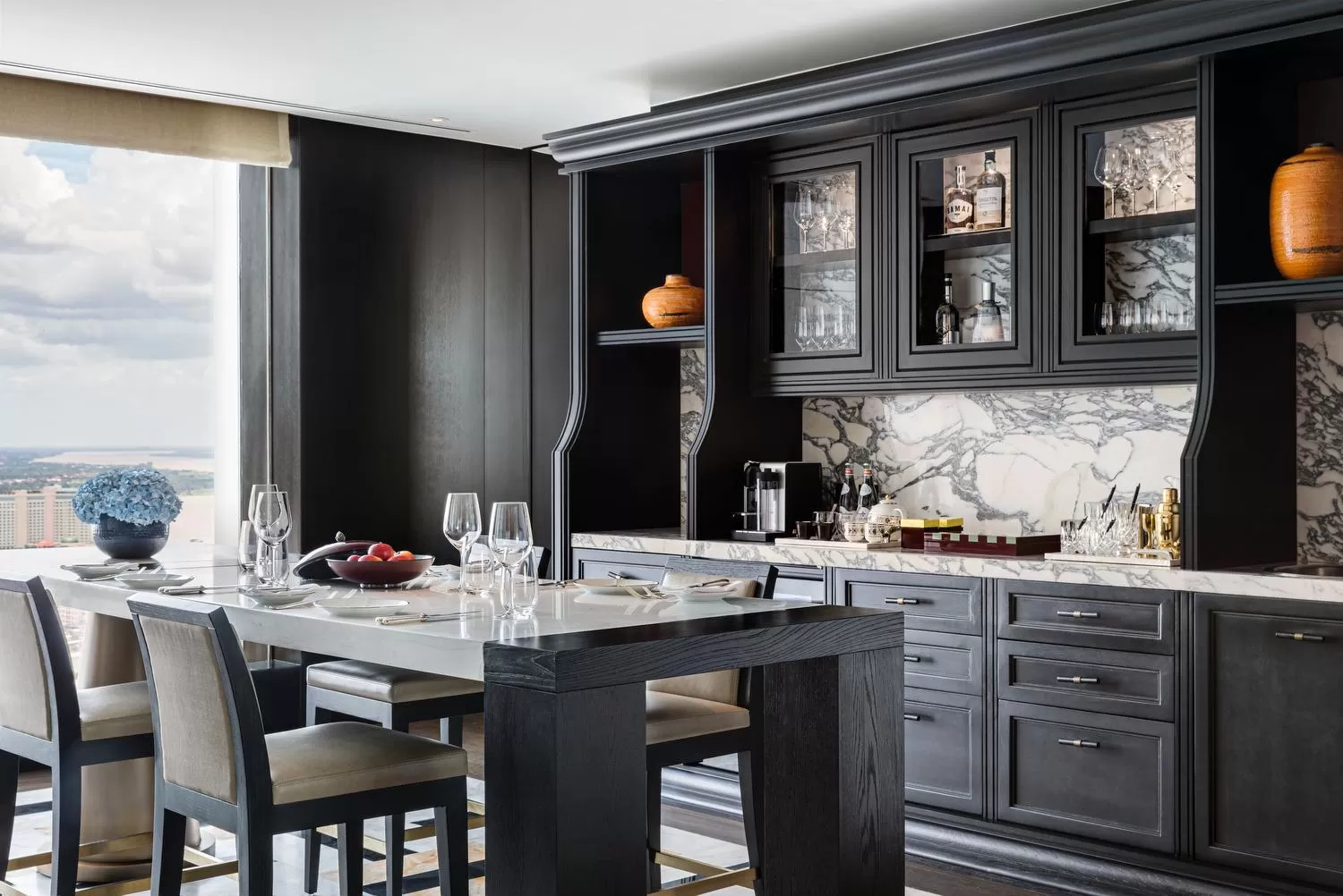 Dining area in Rosewood Phnom Penh