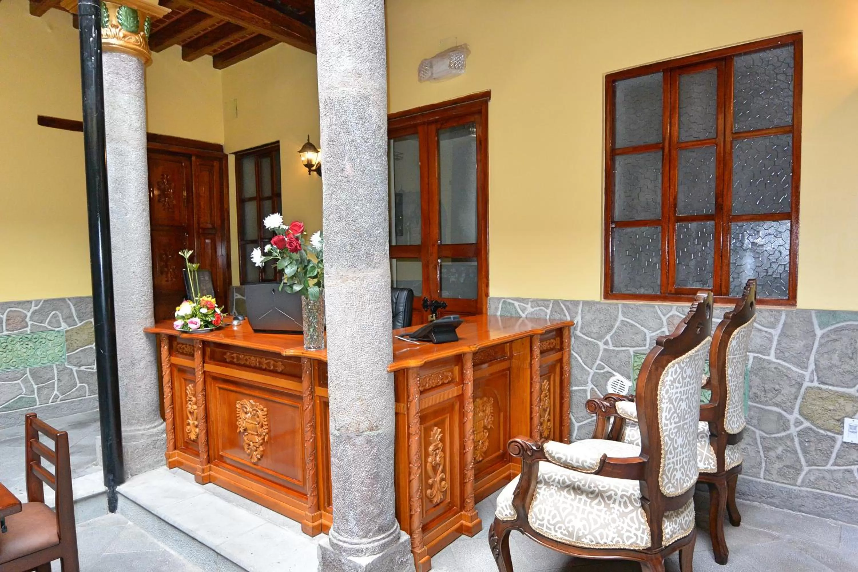 Lobby or reception in Hotel La Basílica Quito