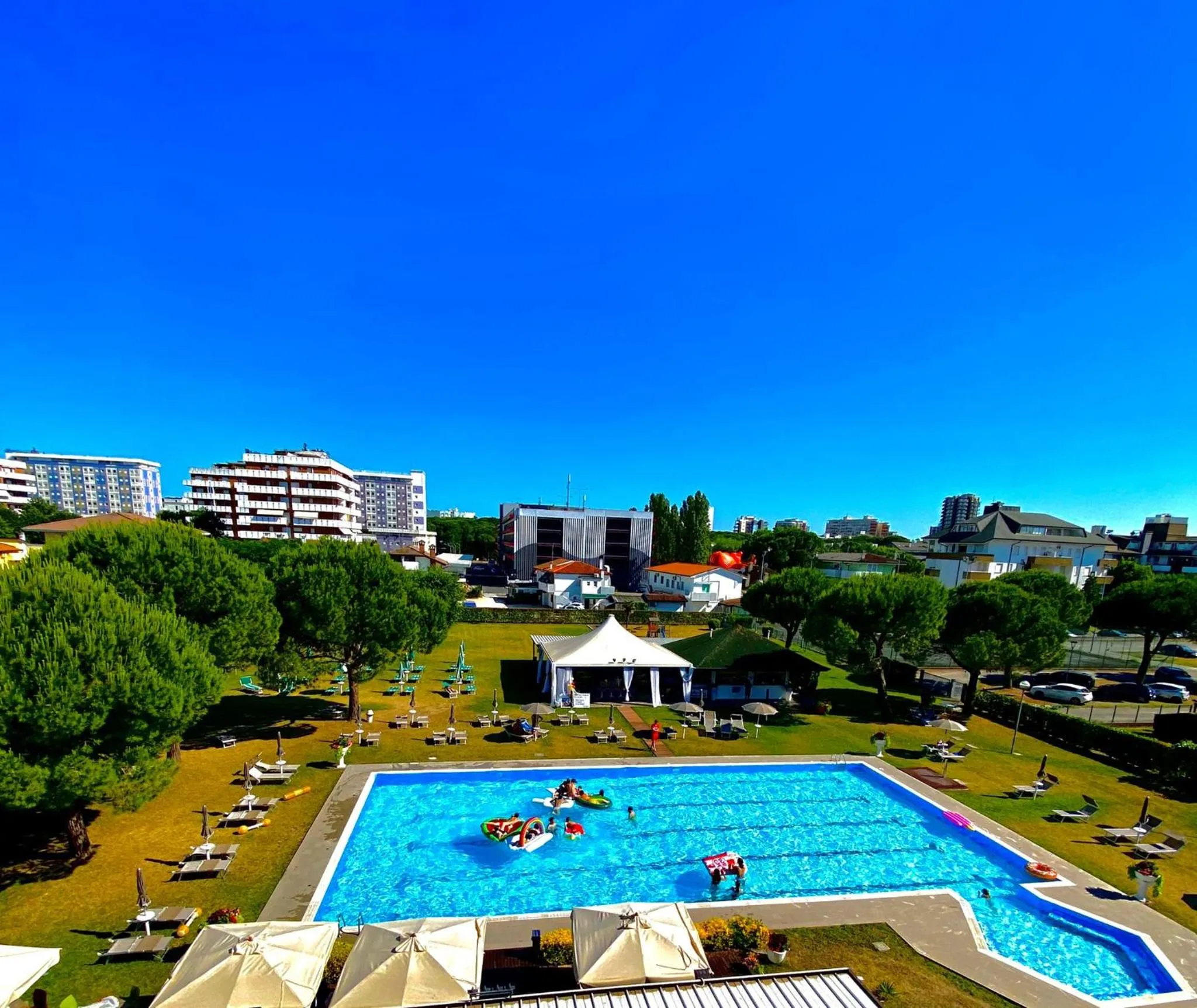 Pool view in Hotel Falcone