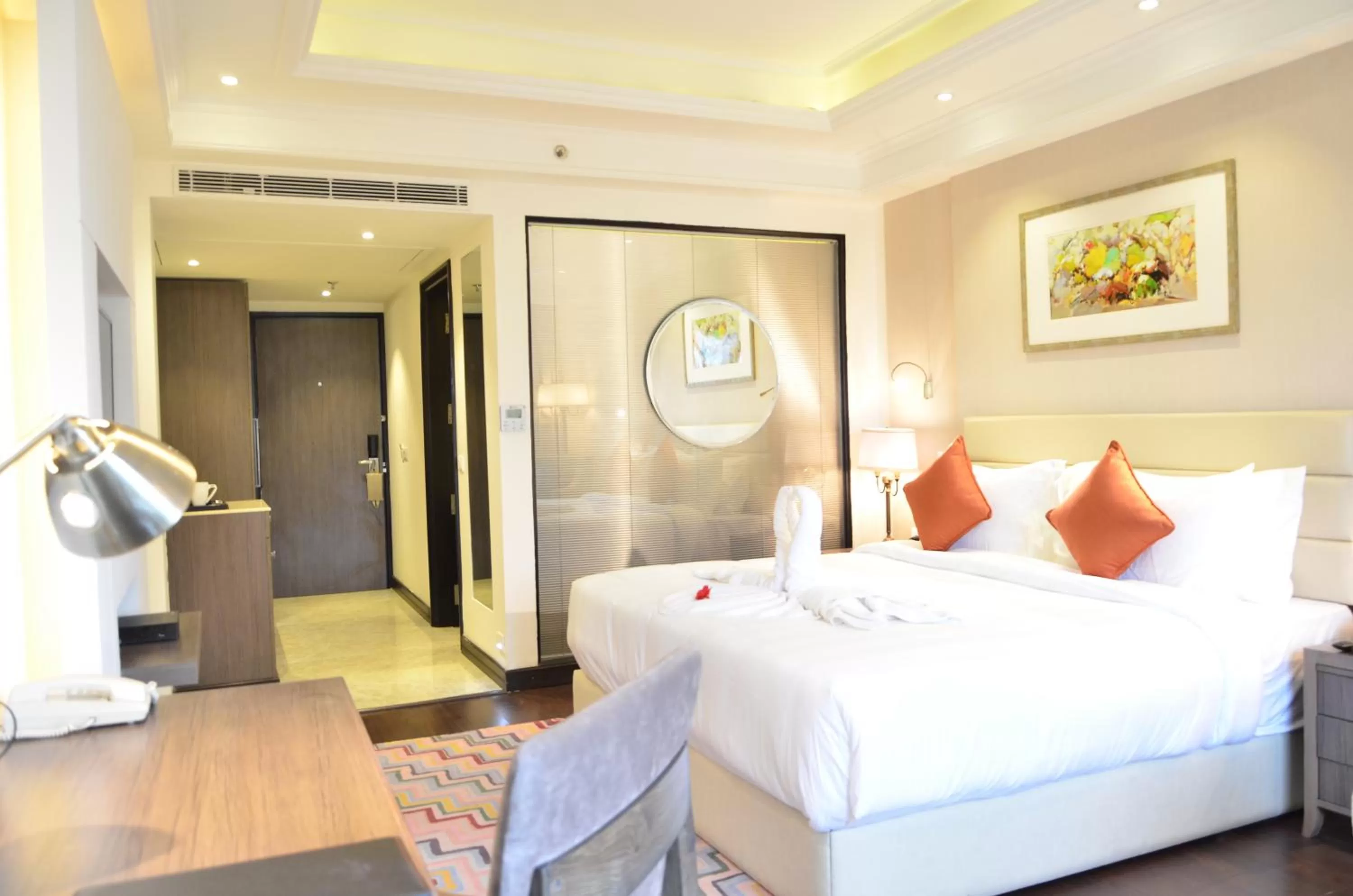 Bed in Ramada by Wyndham Kasauli