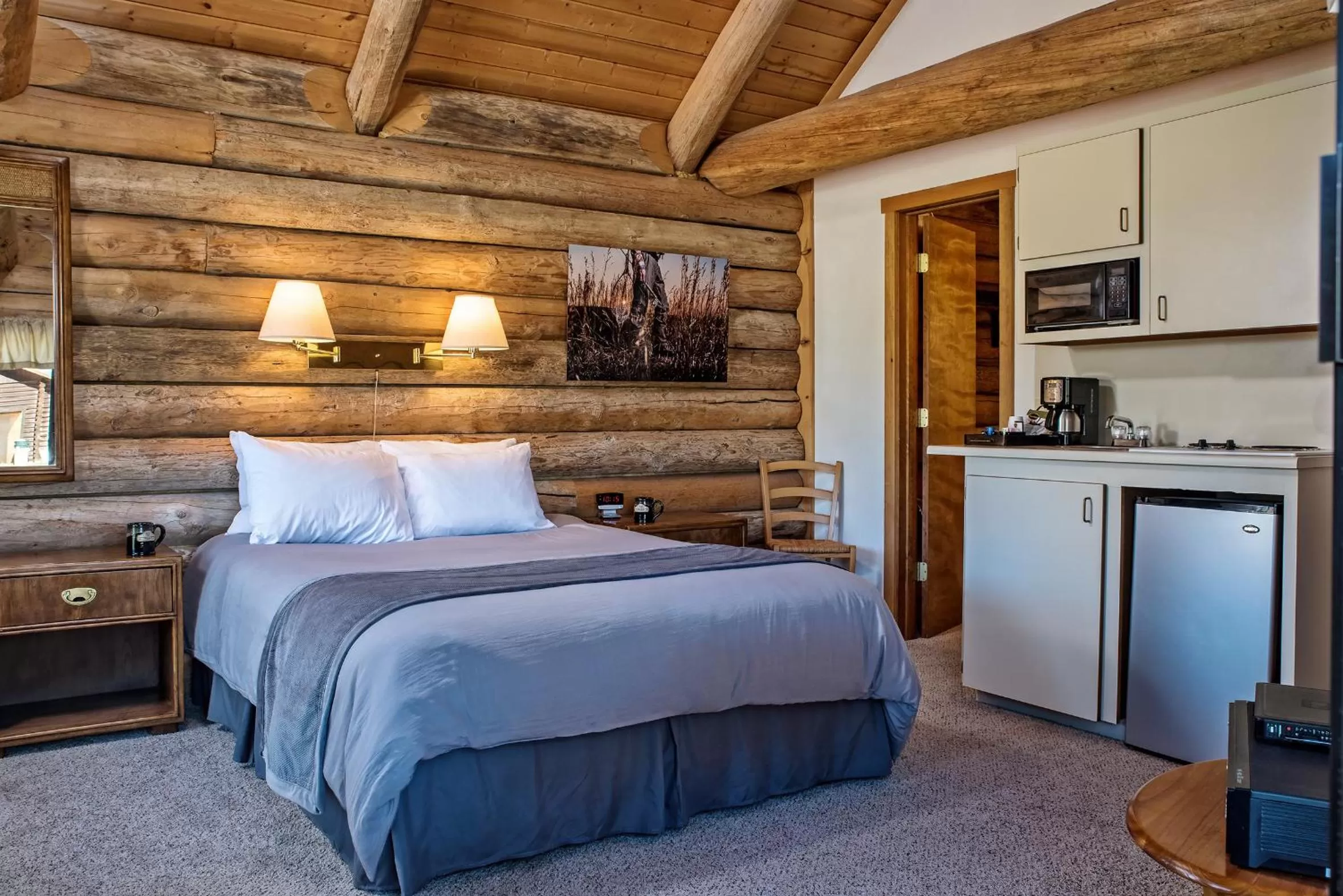 Bed in Triangle C Cabins