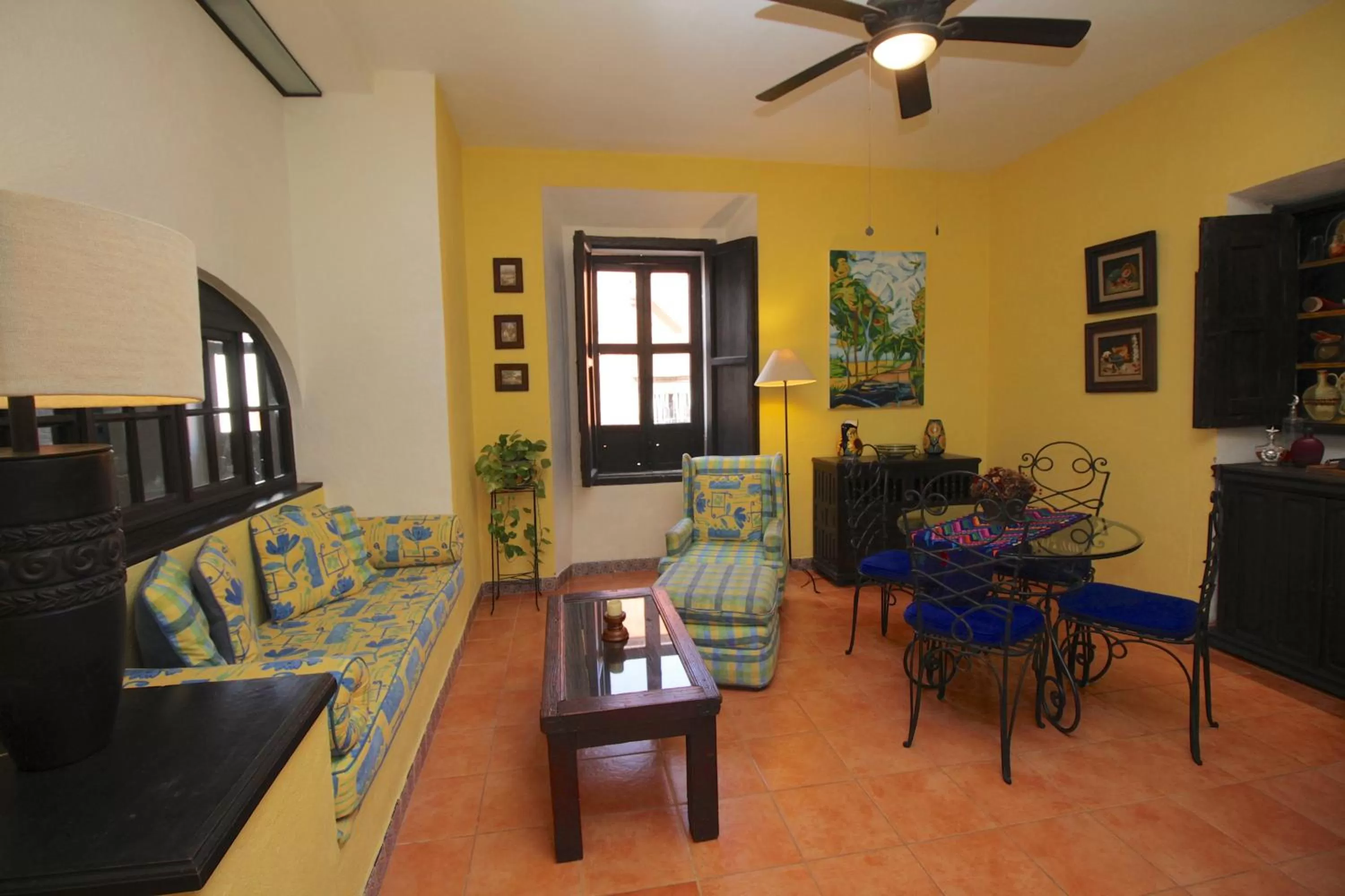 Seating area in Casa Mia Suites