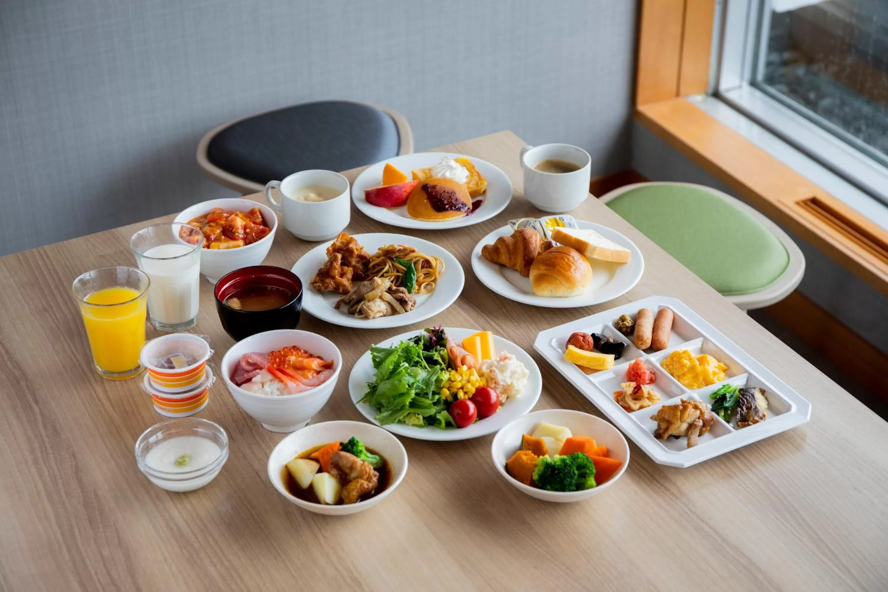 Buffet breakfast in Hotel Wing International Asahikawa Ekimae