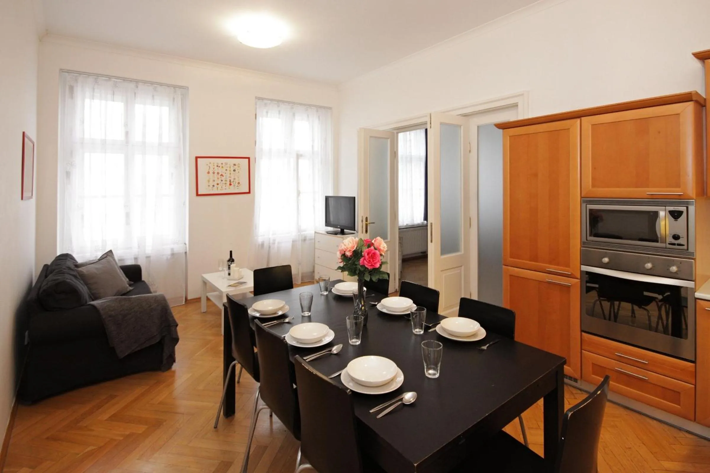 Dining area in Prague Central Residence