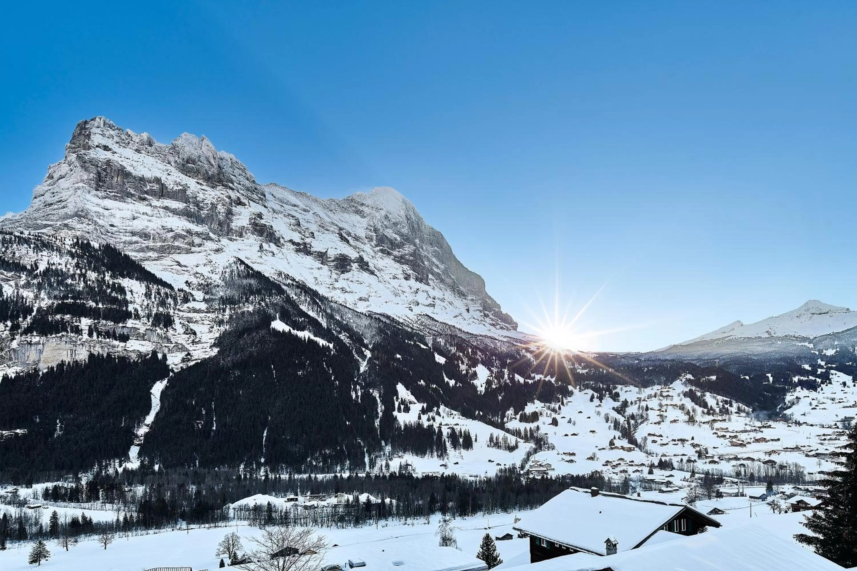 Mountain view in Hotel Spinne Grindelwald