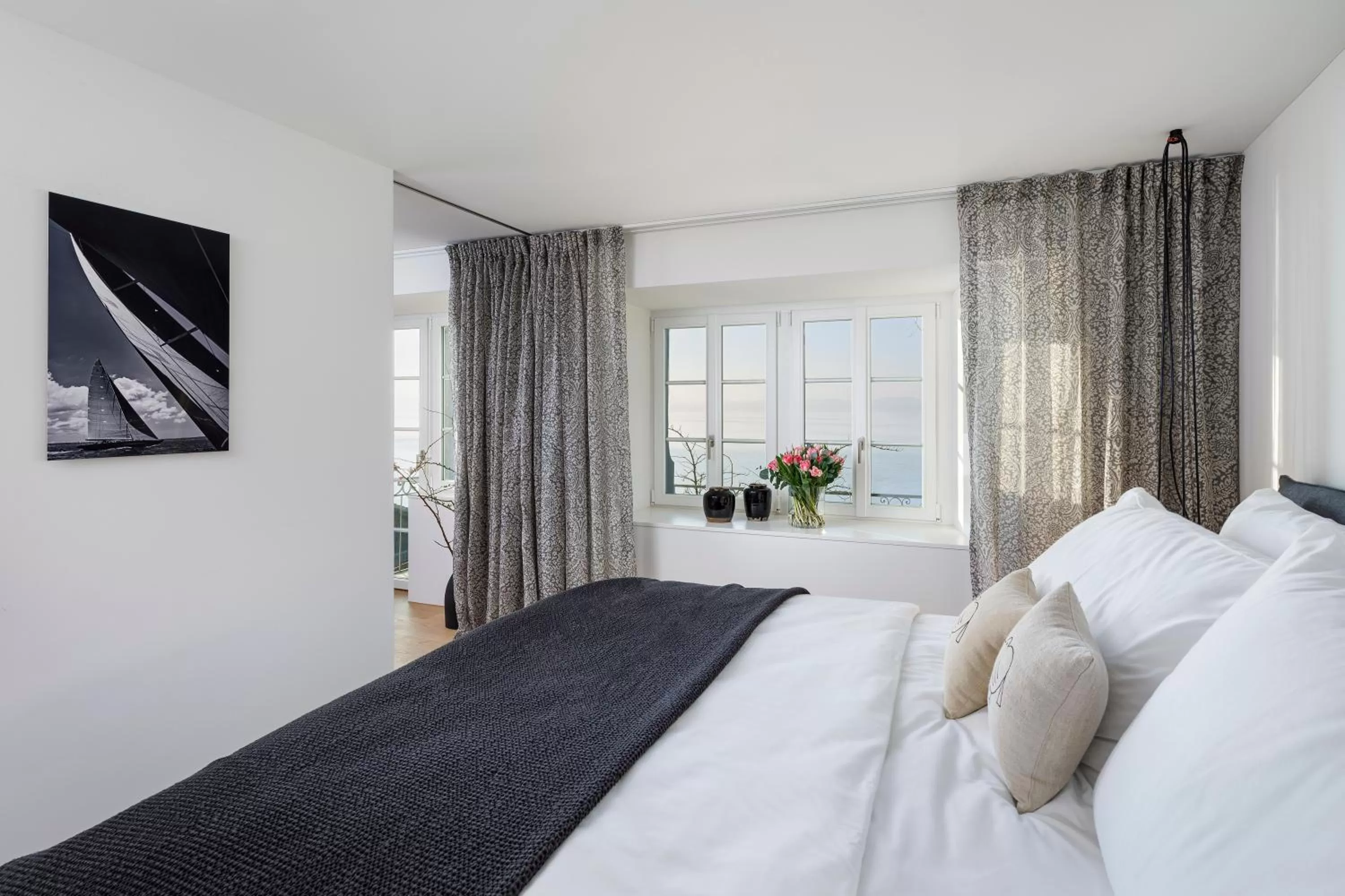 Bed in La Colombe Boutique Hotel