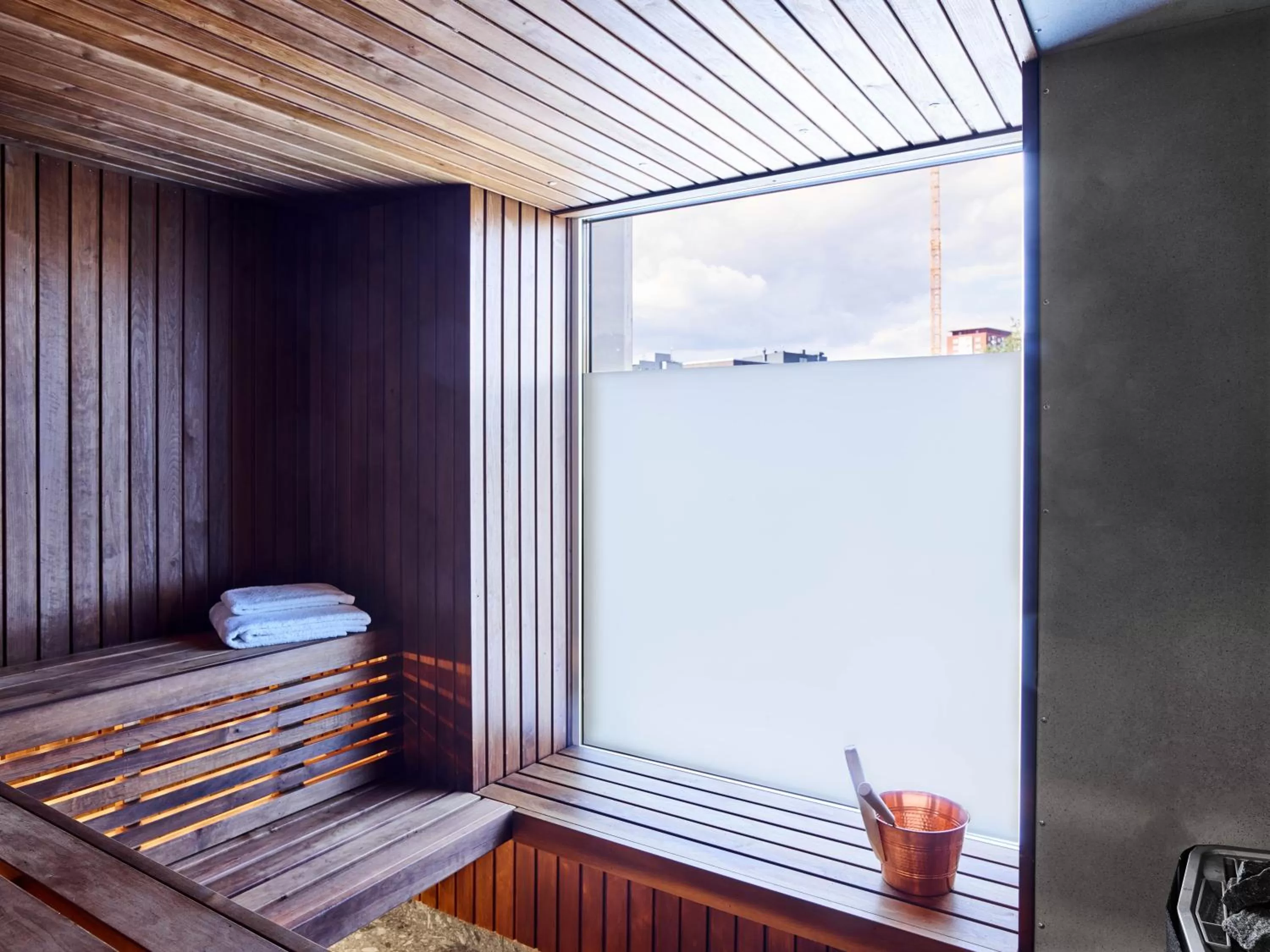 Sauna in Clarion Collection Hotel Tapetfabriken