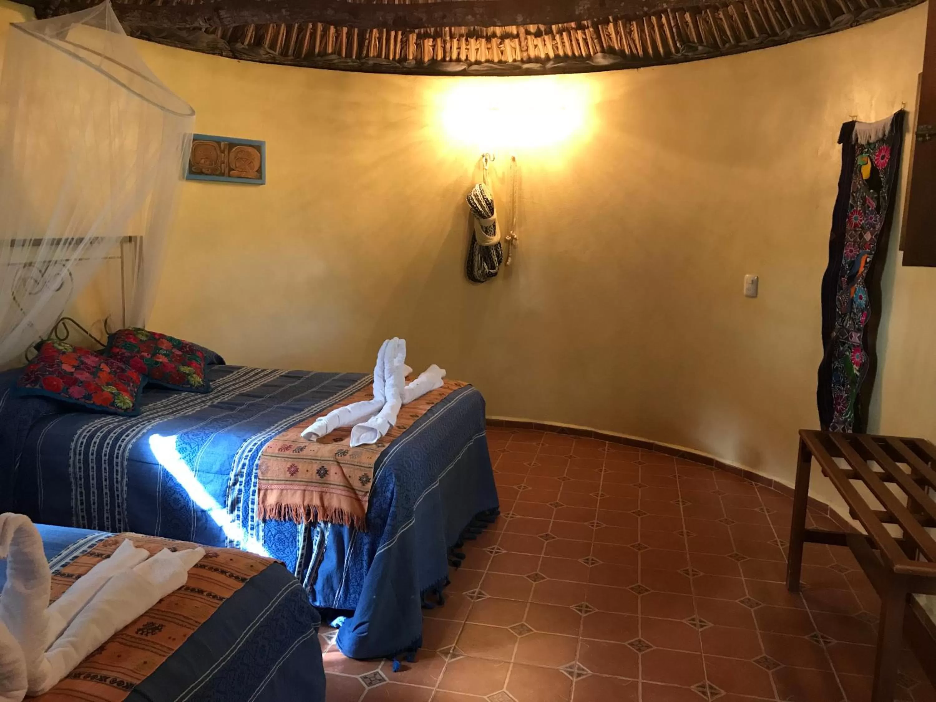 Bed in The Pickled Onion Eco-Boutique B&B