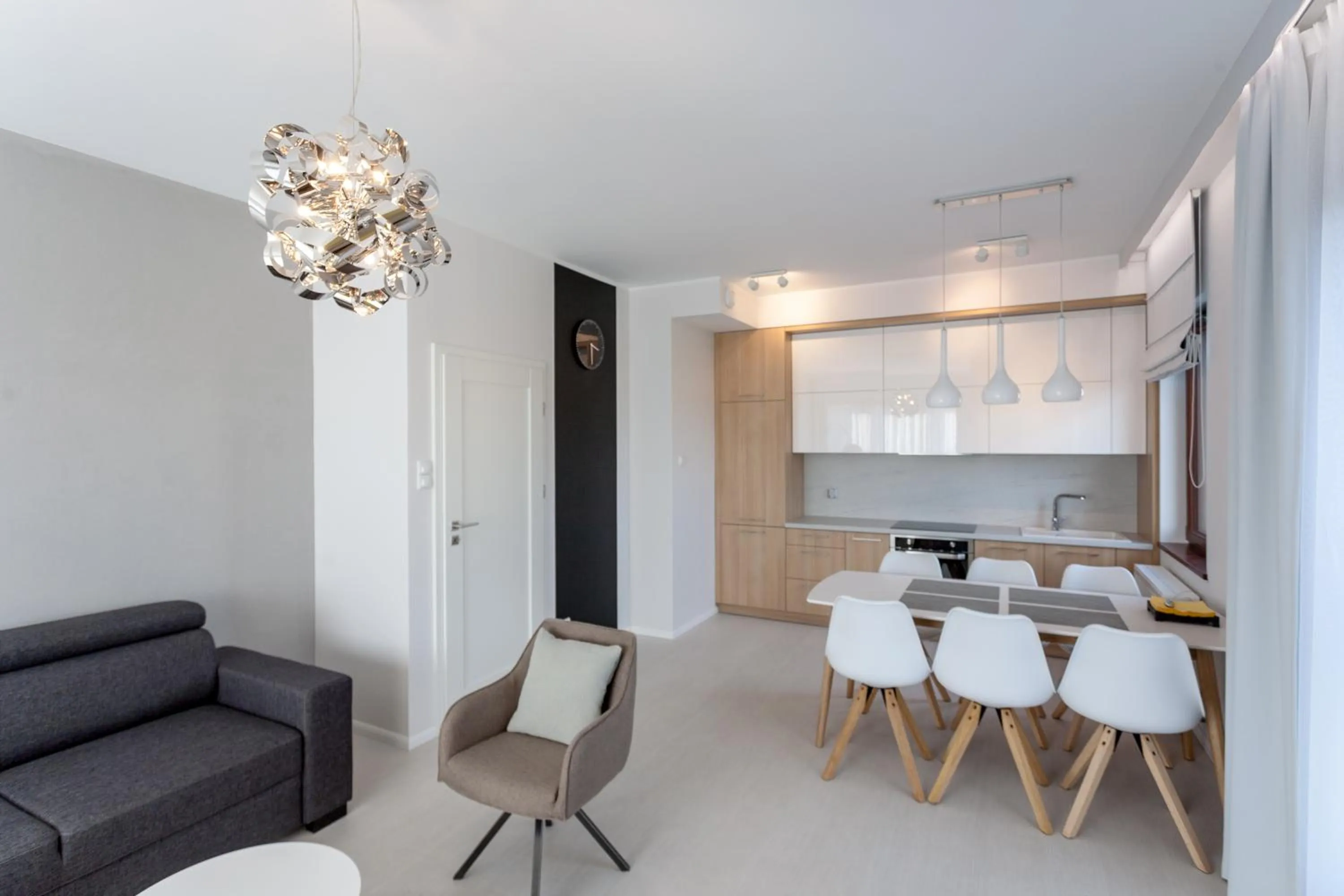 Kitchen or kitchenette in GRANO APARTMENTS Gdańsk Motława SPA & Wellness