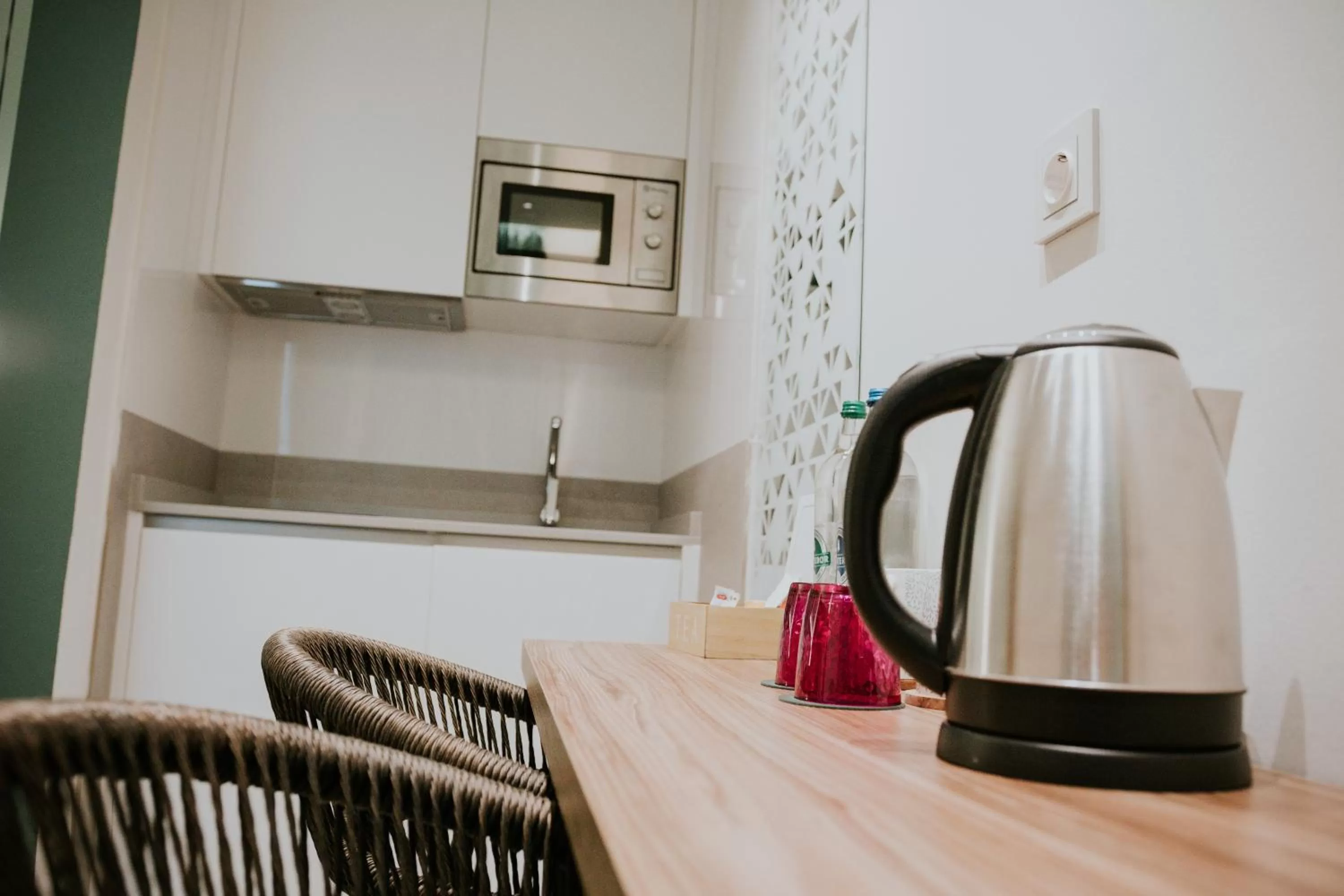 Kitchen or kitchenette in Catalina Plaza Hotel Sostenible