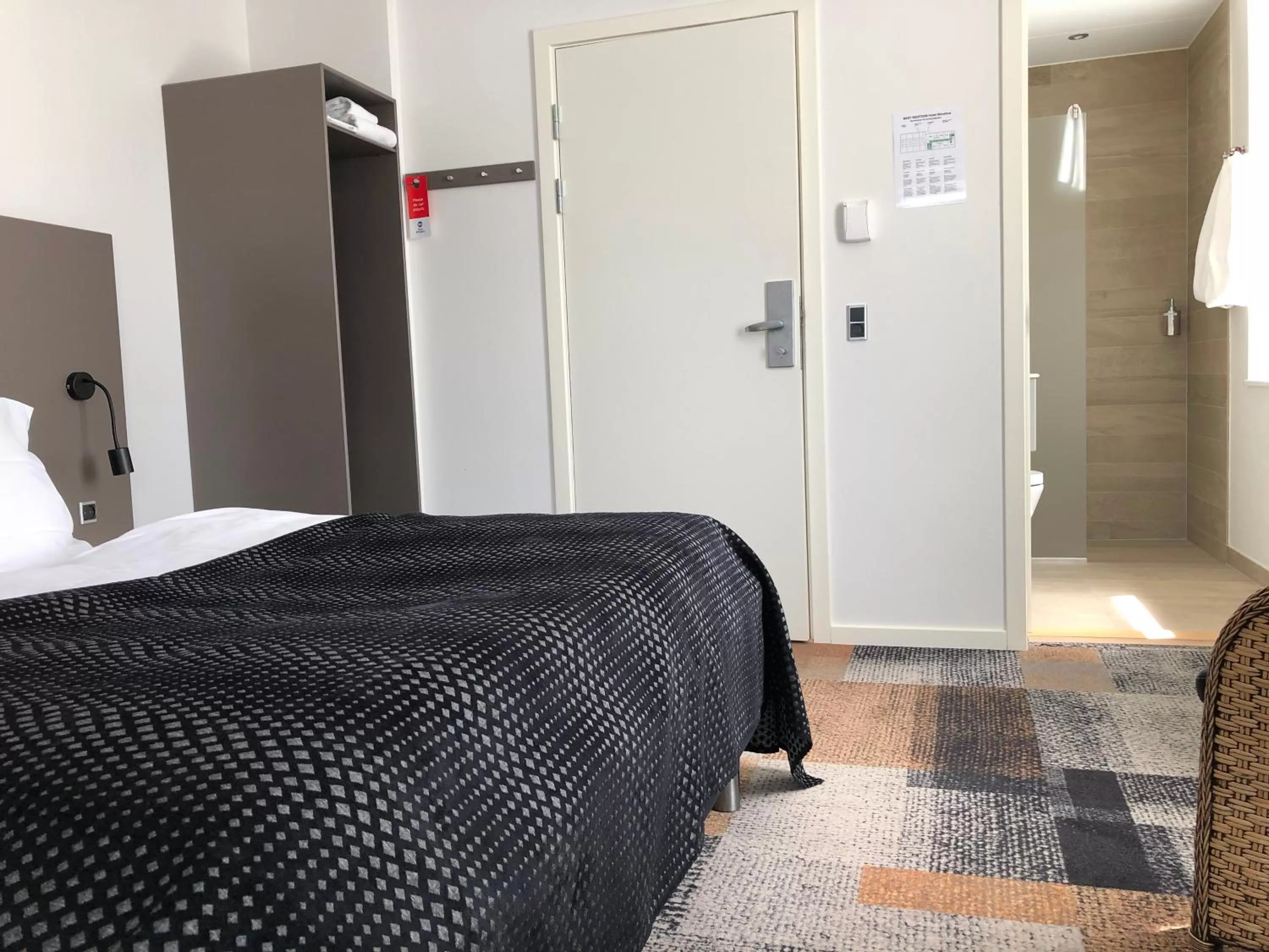 Bed in Hotel Skivehus