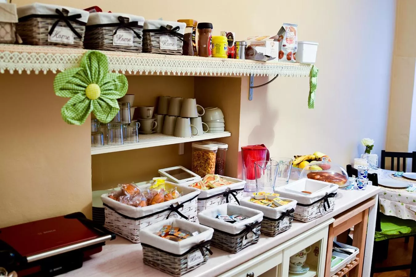 Food and drinks in B&B in Piazzetta