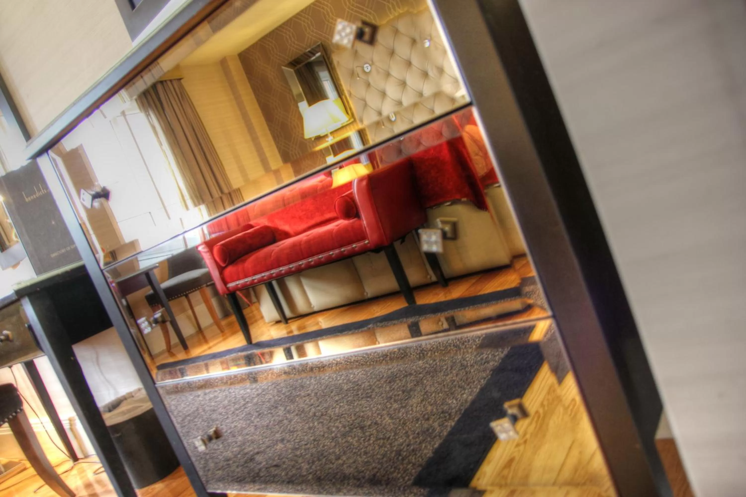 Decorative detail, Bed in Benedicts Hotel