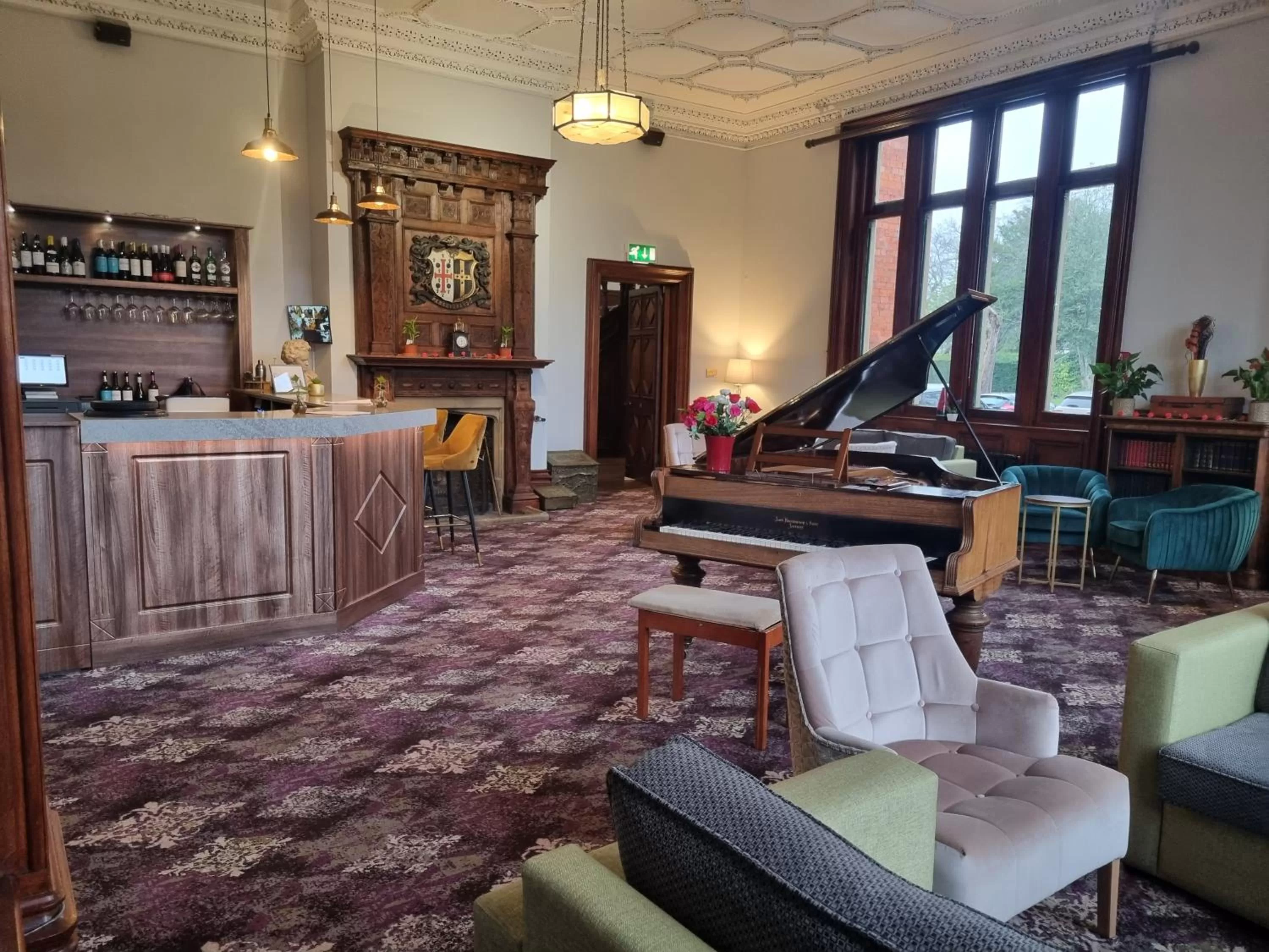 Lounge or bar in Wroxall Abbey Hotel