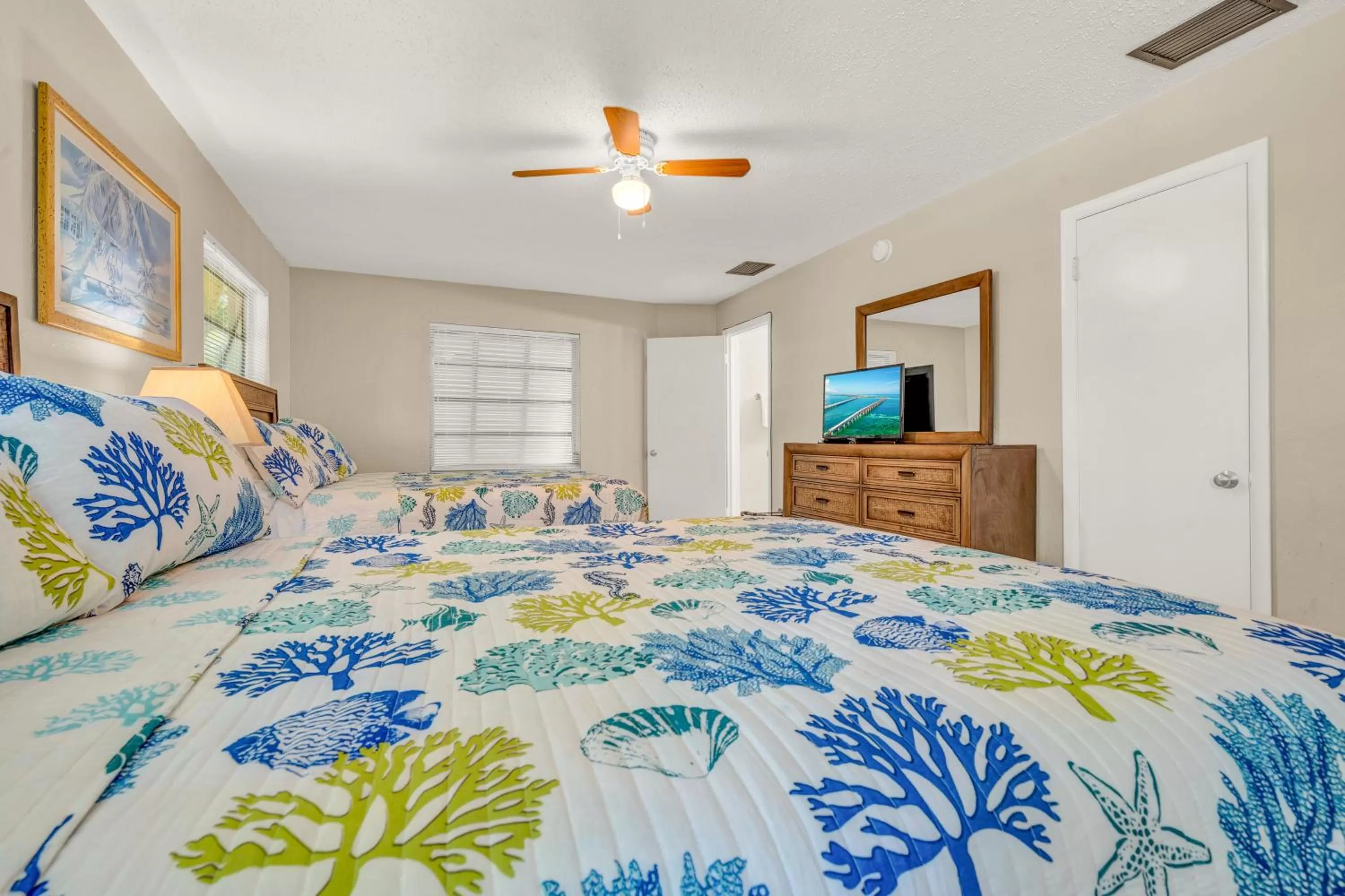 Bed in Coconut Cay Resort