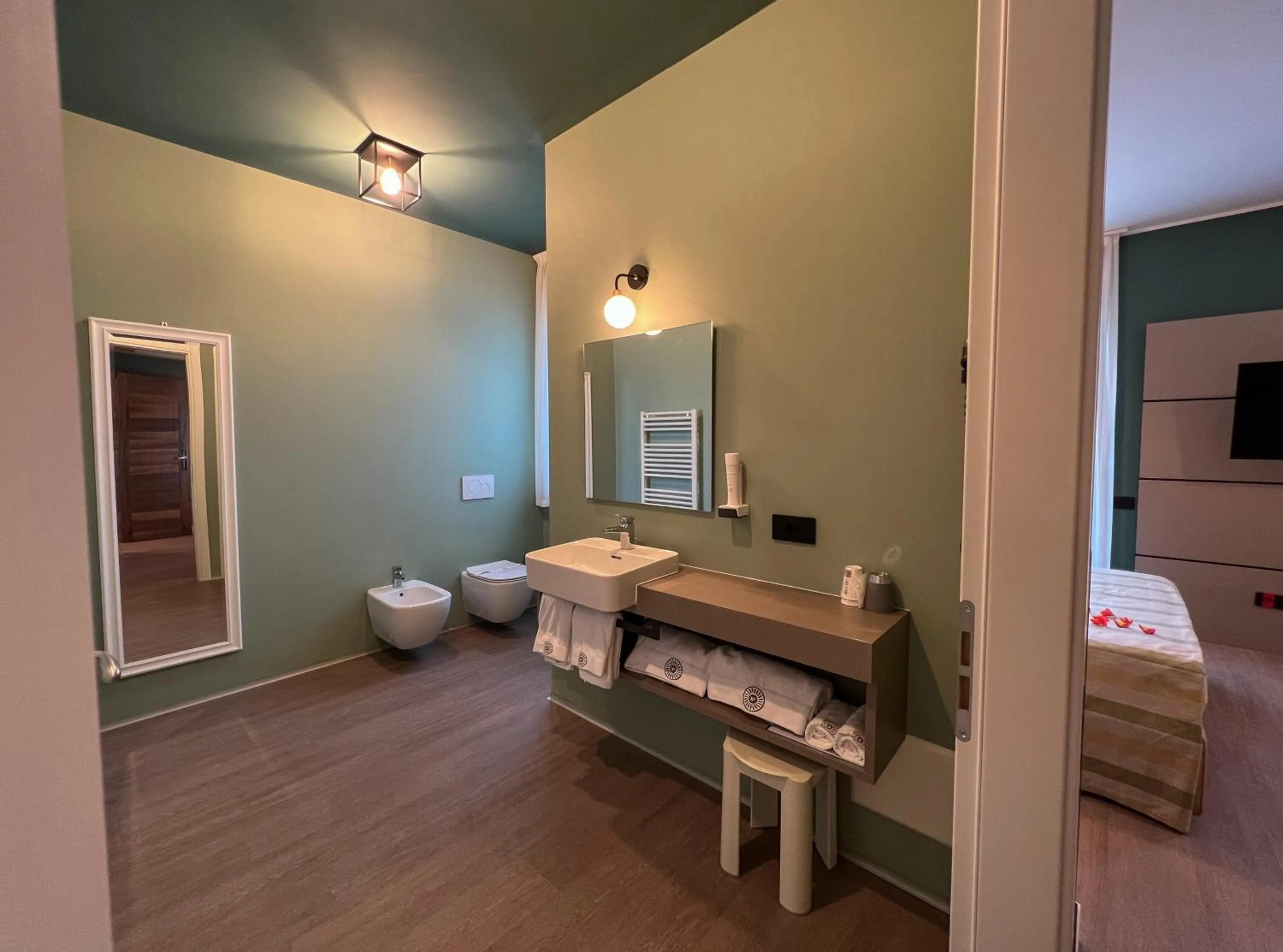 Bed in Hotel Puccini