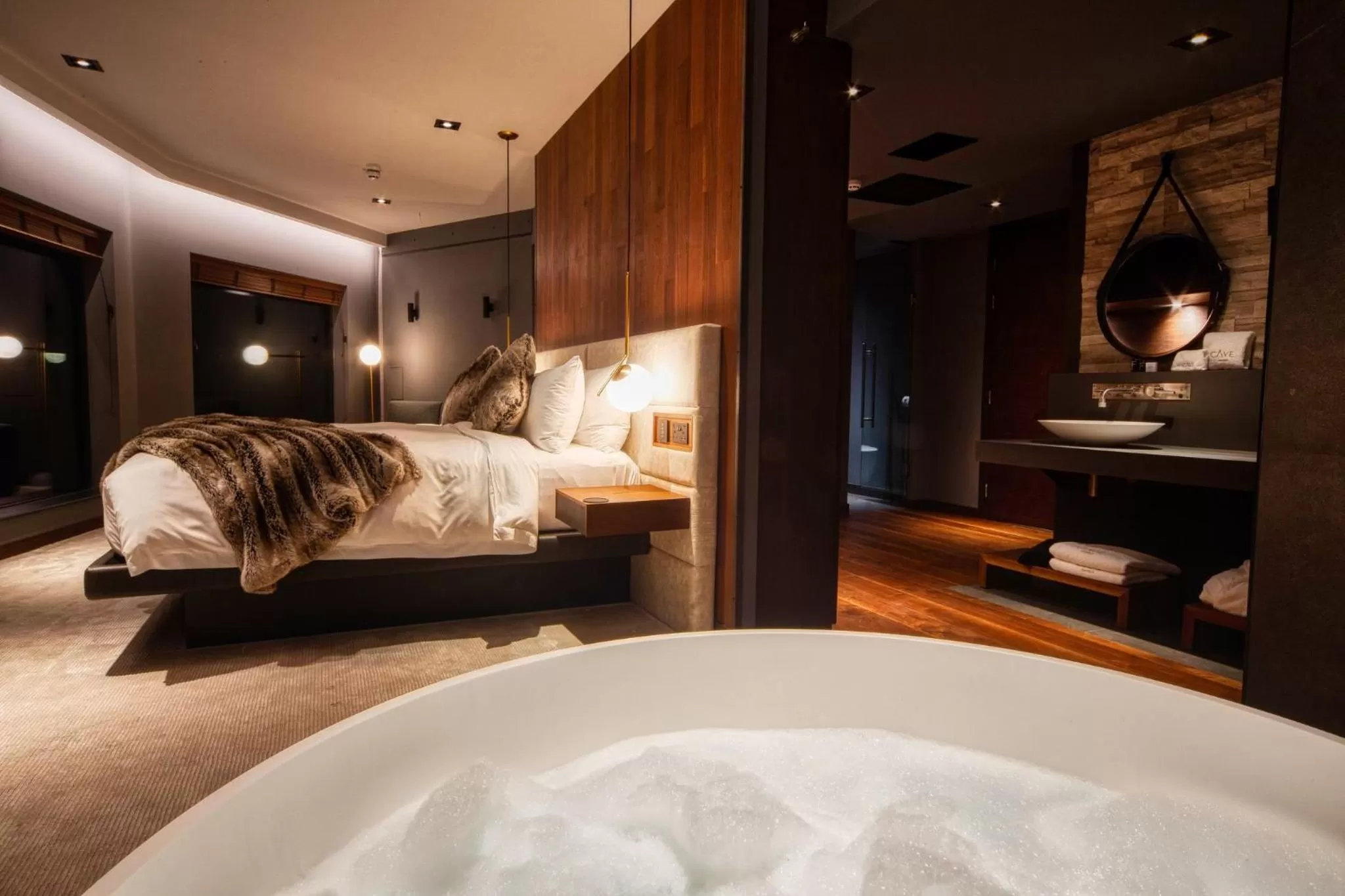 Bed in Cave Hotel & Golf Resort