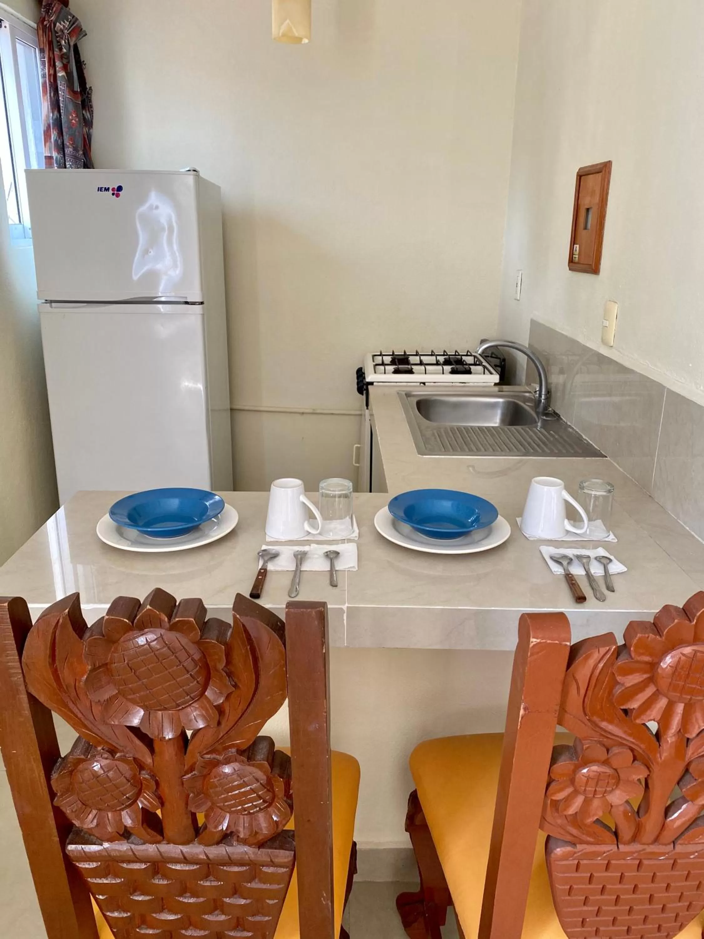Kitchen or kitchenette in Hotel El Campanario Playa del Carmen