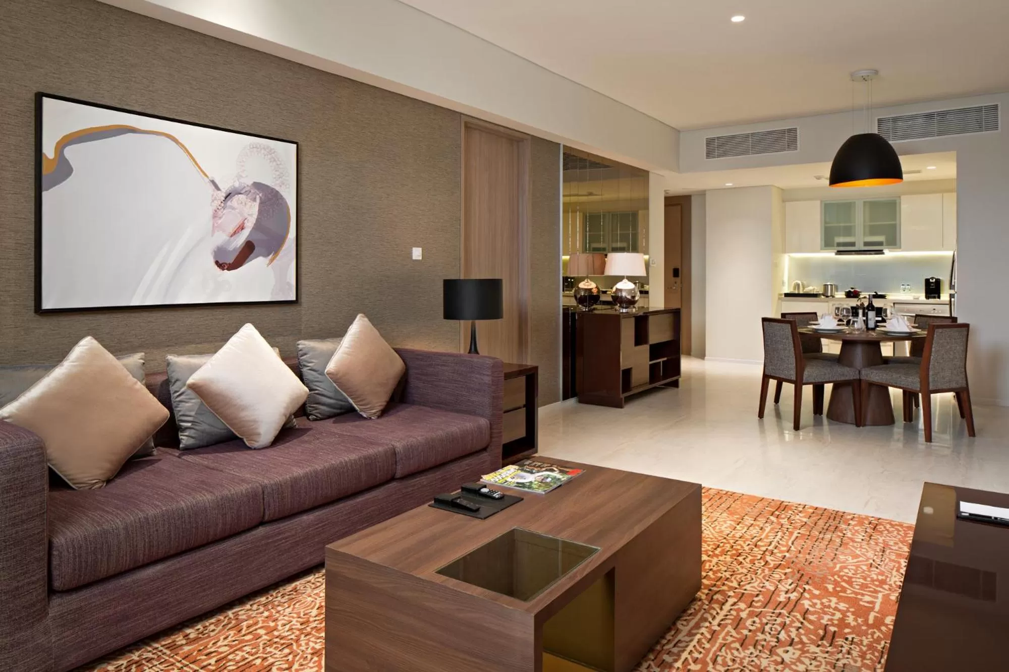 Living room in Oakwood Hotel & Residence Surabaya