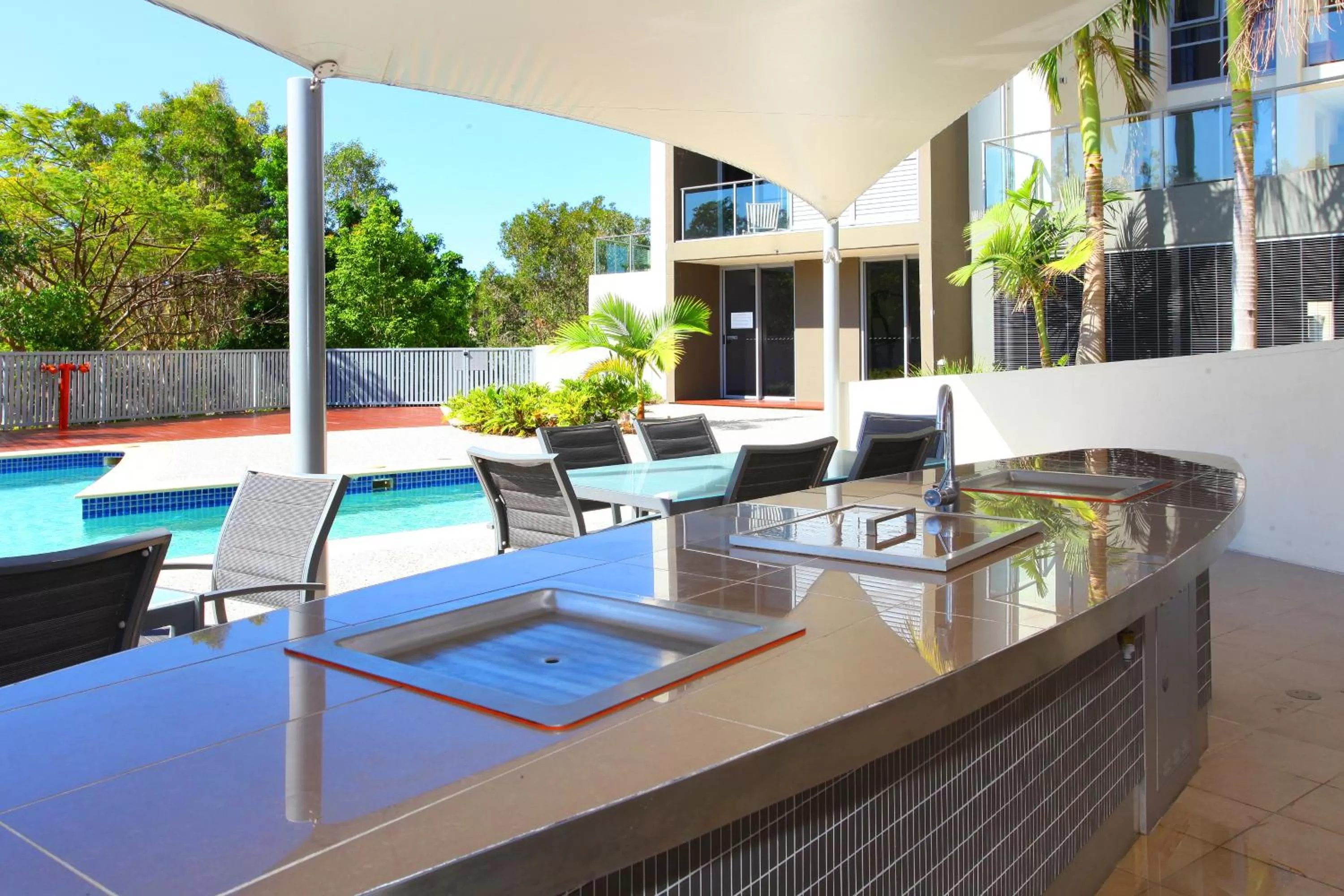 BBQ facilities in Signature Waterfront Apartments