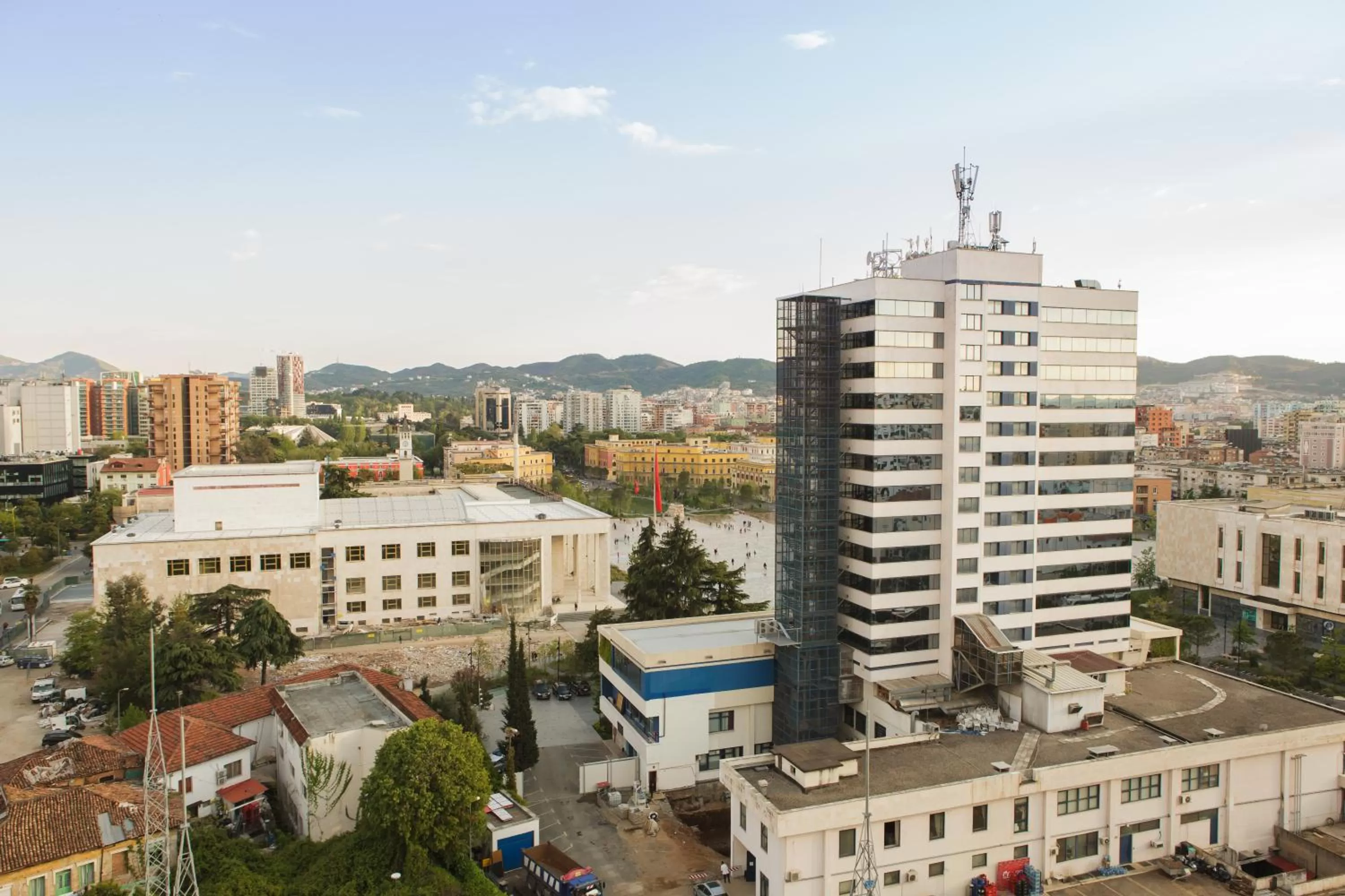City view in Rooftop Tirana