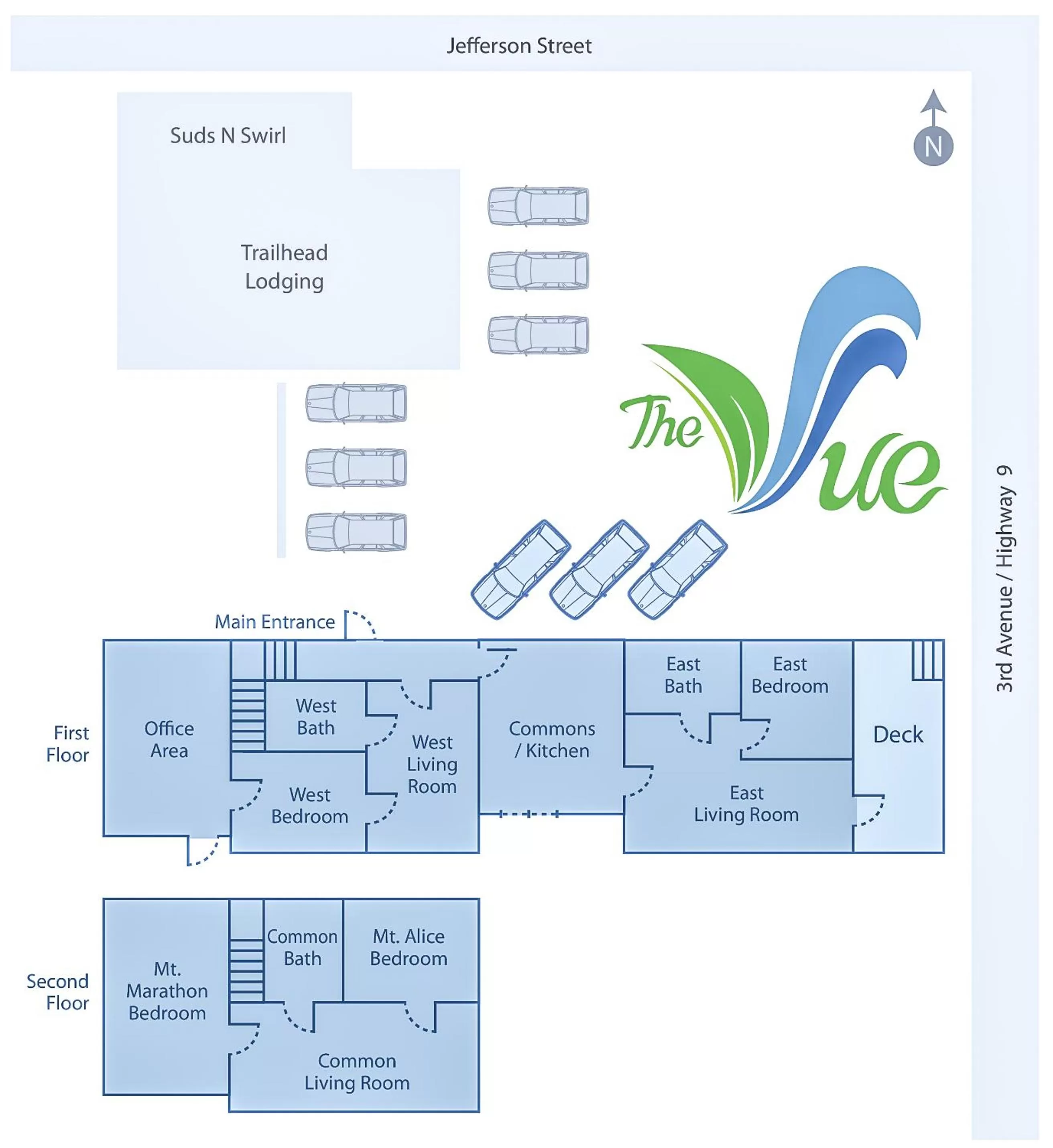 Floor Plan in The Vue B&B