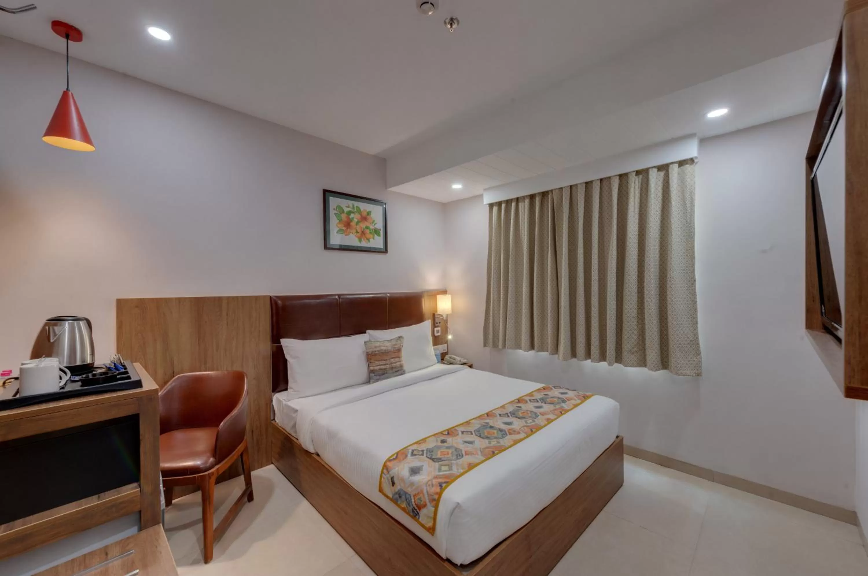 View (from property/room), Bed in The Beacon Hotel Vadodara