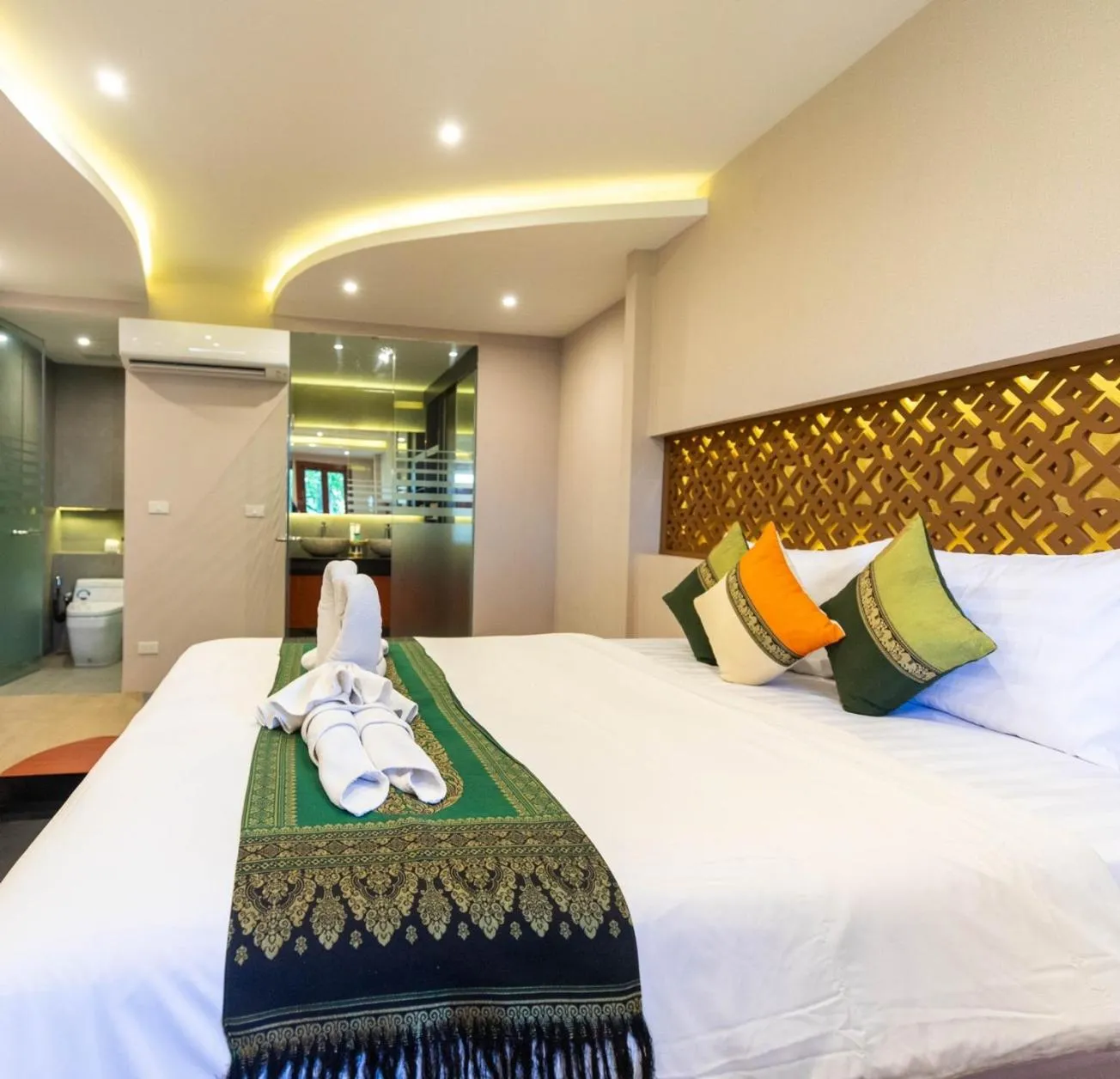 Bedroom, Bed in Royal Phawadee Village Patong - 2 Minutes walk to the beach