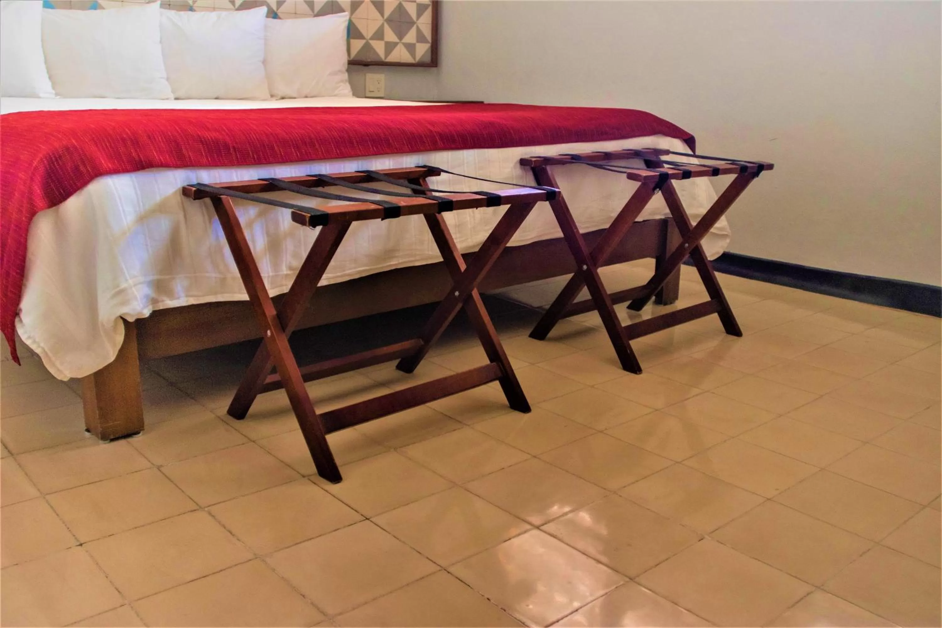 Decorative detail, Bed in Hotel Caribe Merida Yucatan