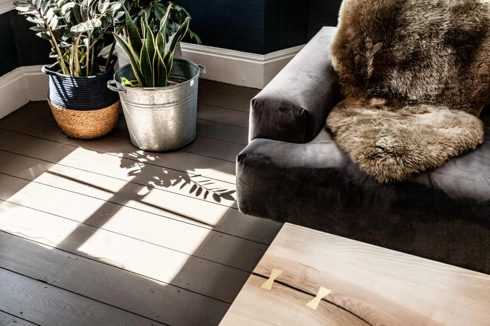 Living room in The Old Vicarage