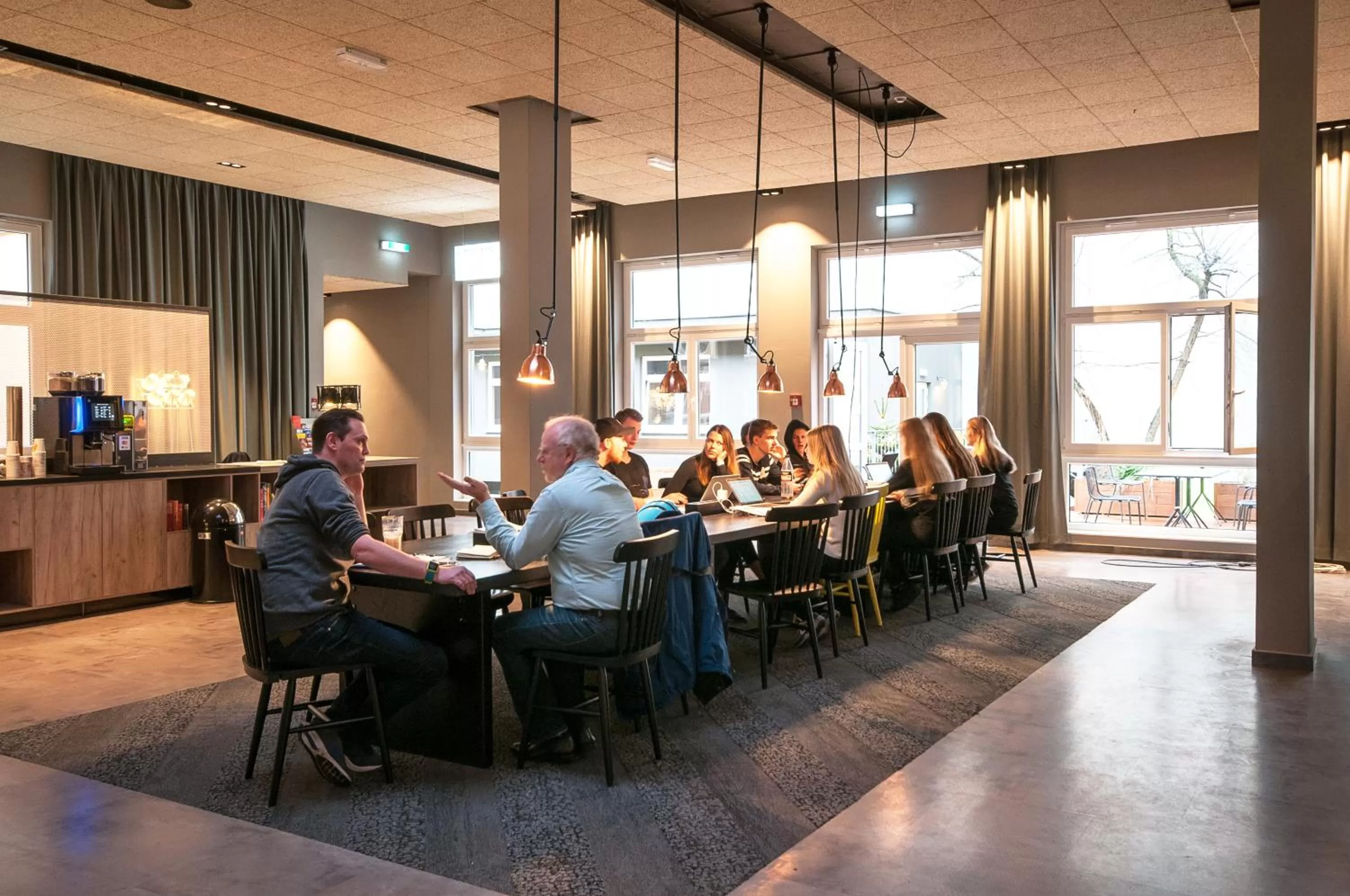 Communal lounge/ TV room in a&o Berlin Mitte