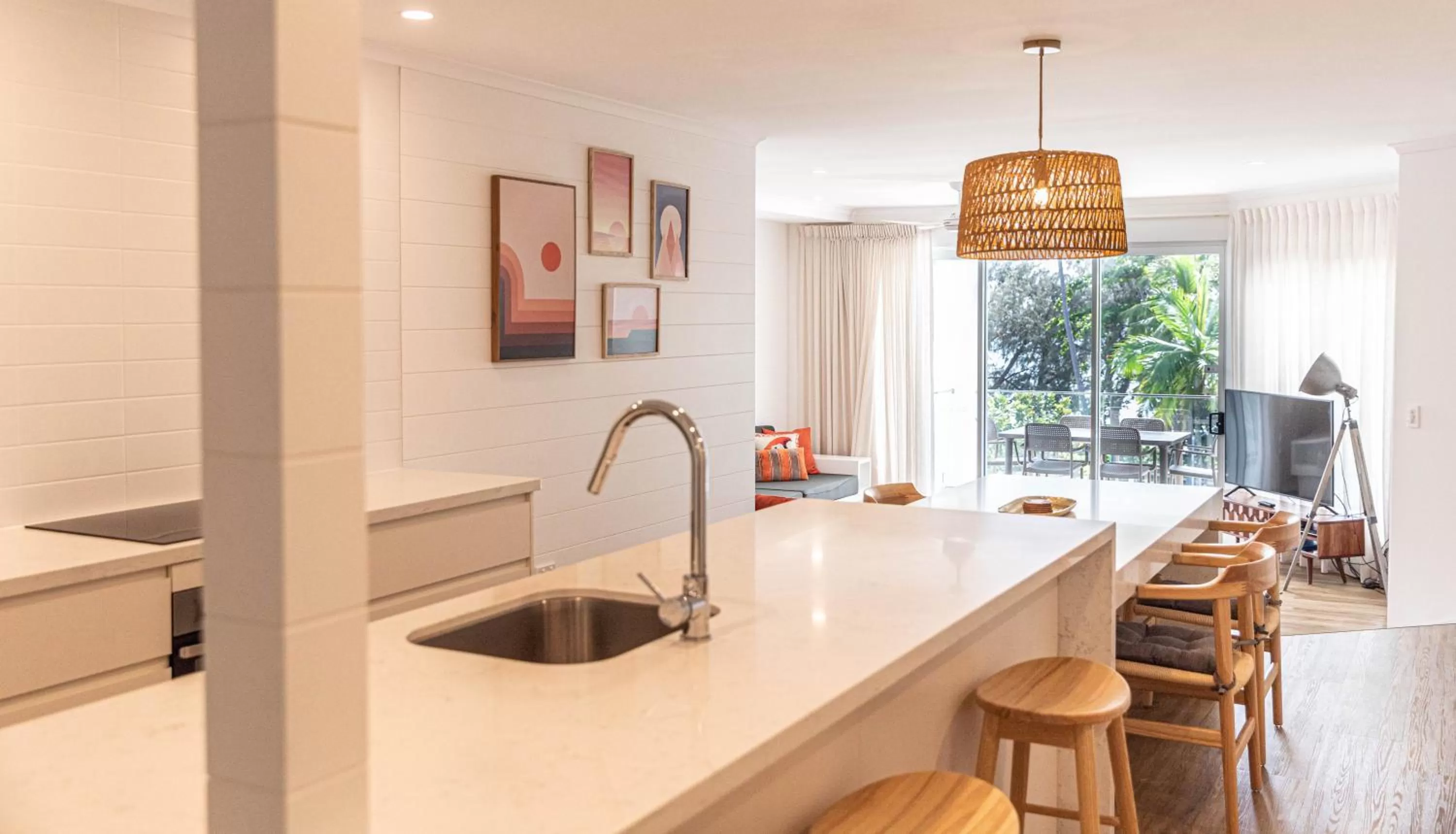Kitchen or kitchenette in Beaches Holiday Apartments - Official Onsite Reception & Check In