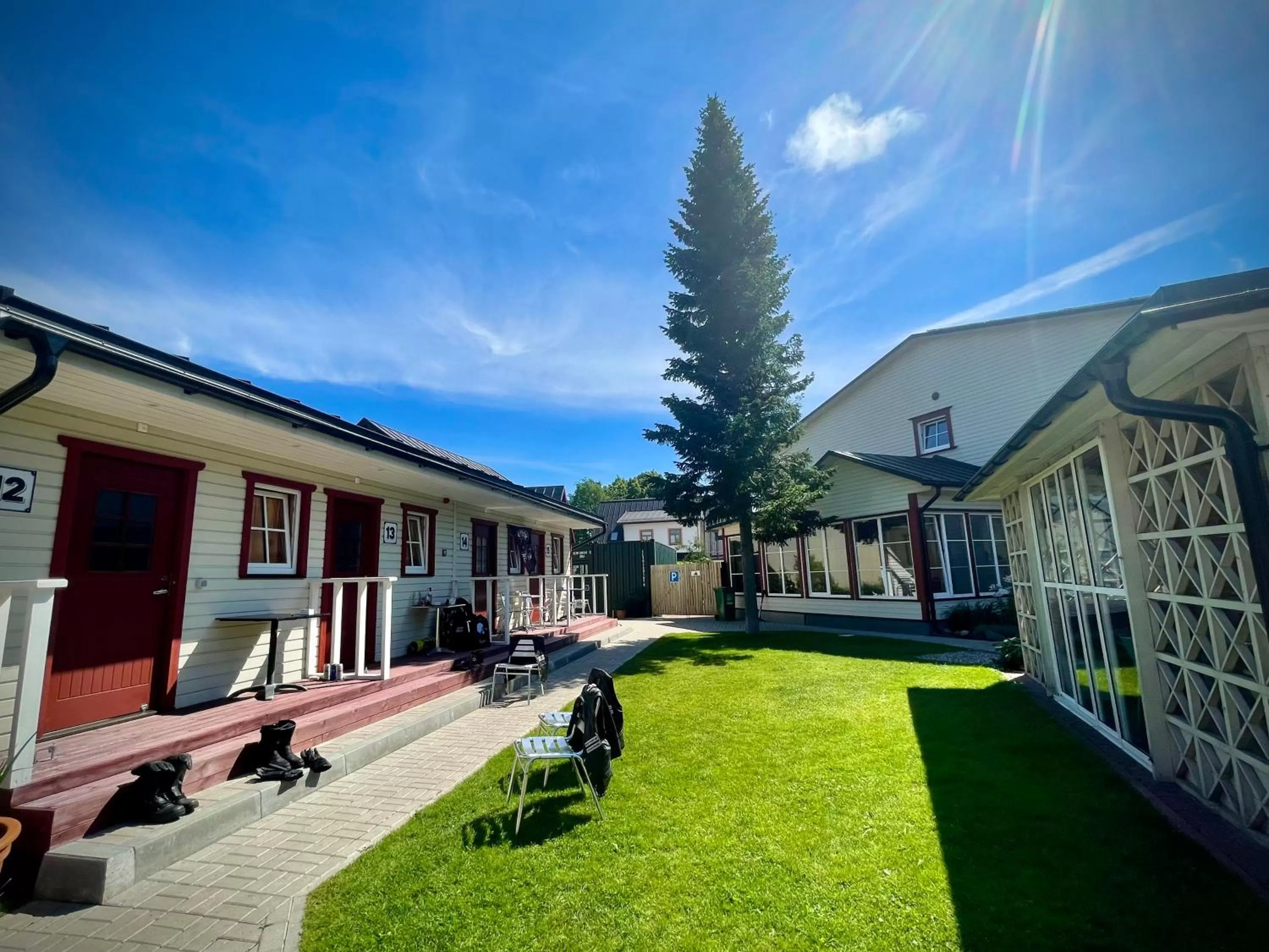 Patio, Property Building in Aleksandri Guesthouse