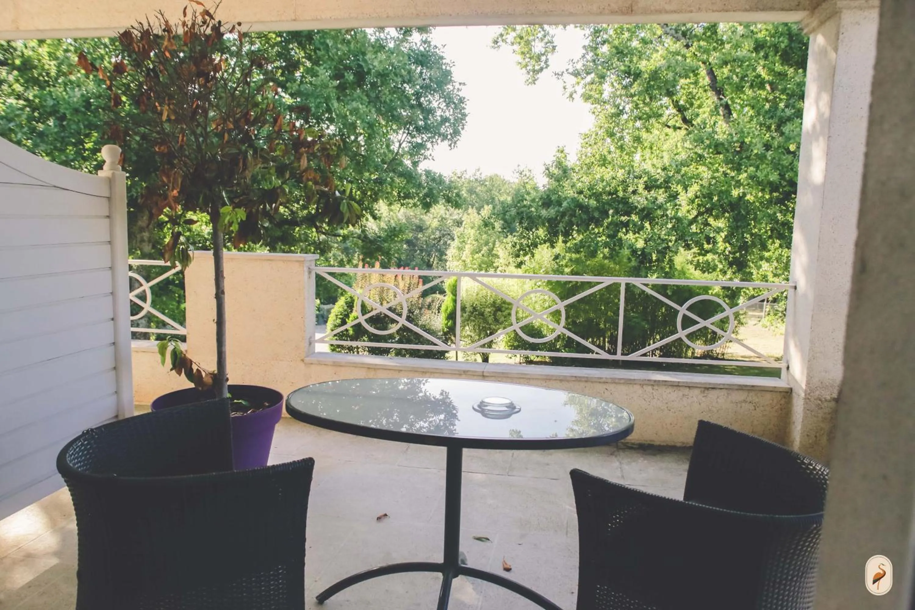 Balcony/Terrace in Domaine de l'Echassier, The Originals Relais