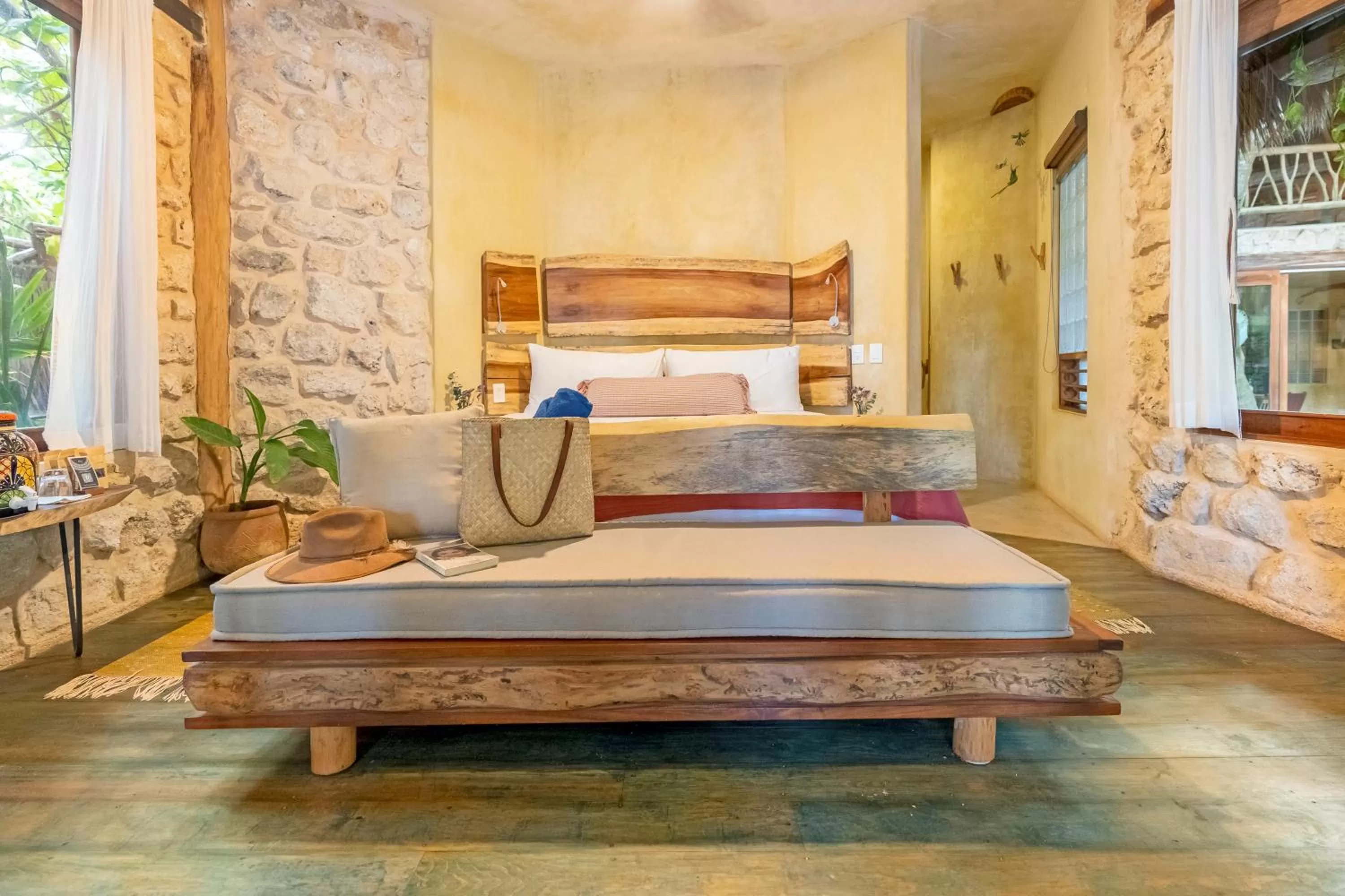 Bed in Alaya Tulum by Ahau Collection