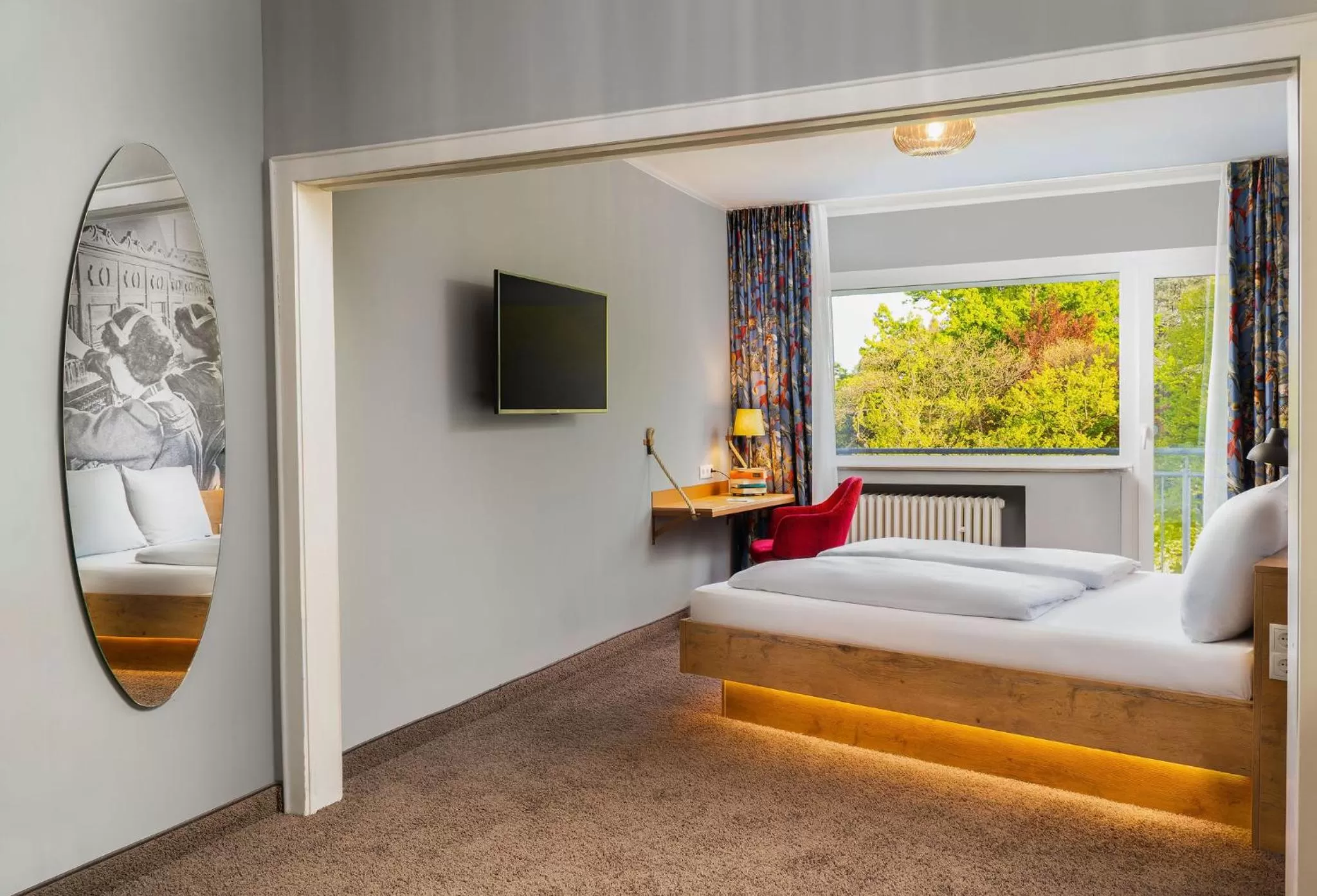 Photo of the whole room, Bed in tinyTwice Hotel Bonn