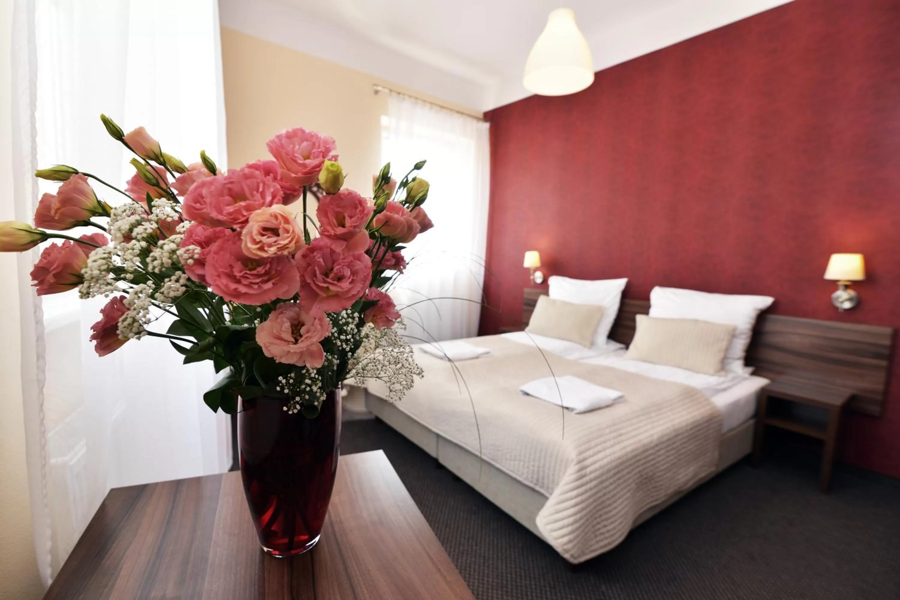 Bed in Hotel Pod Jeleniem