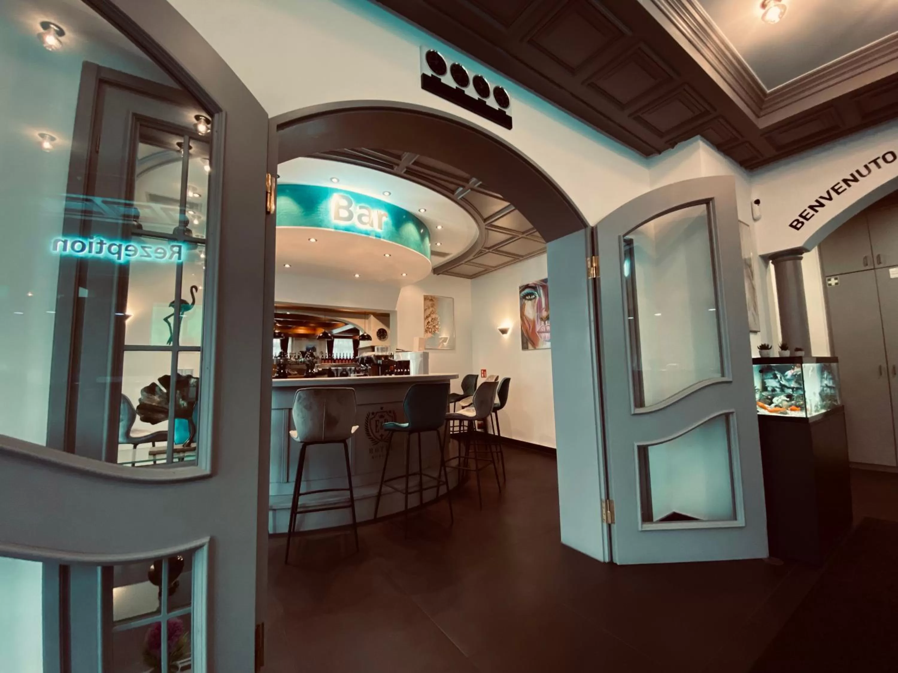 Lounge or bar in E&D Hotel Rodgau